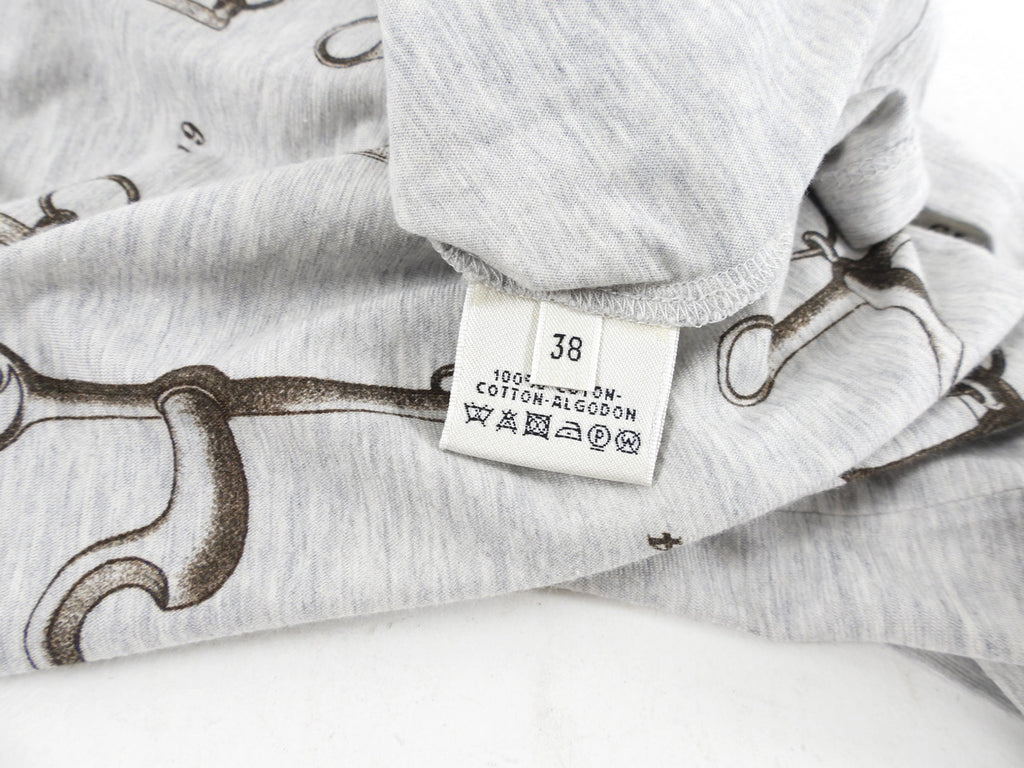 Hermes Grey Antique Diagram Printed T-Shirt - FR38 / S / M