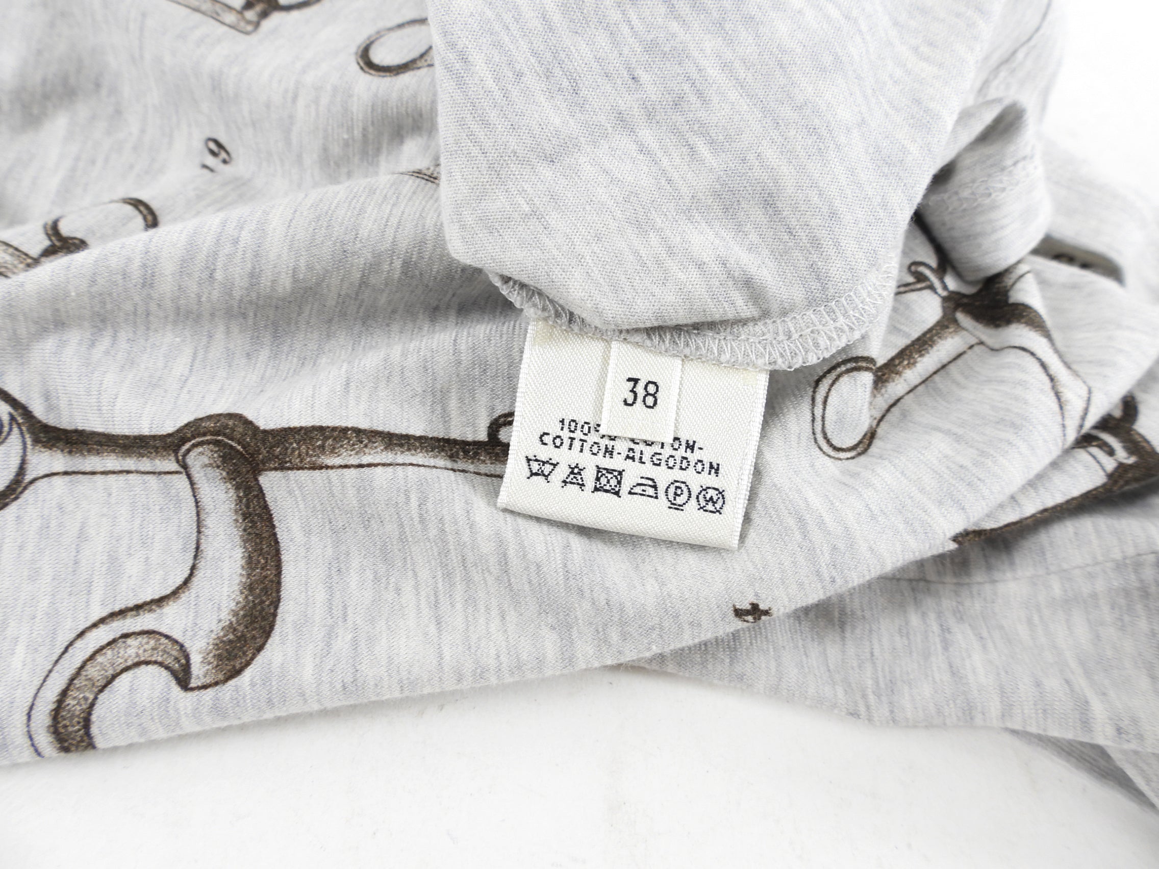Hermes Grey Antique Diagram Printed T-Shirt - FR38 / S / M