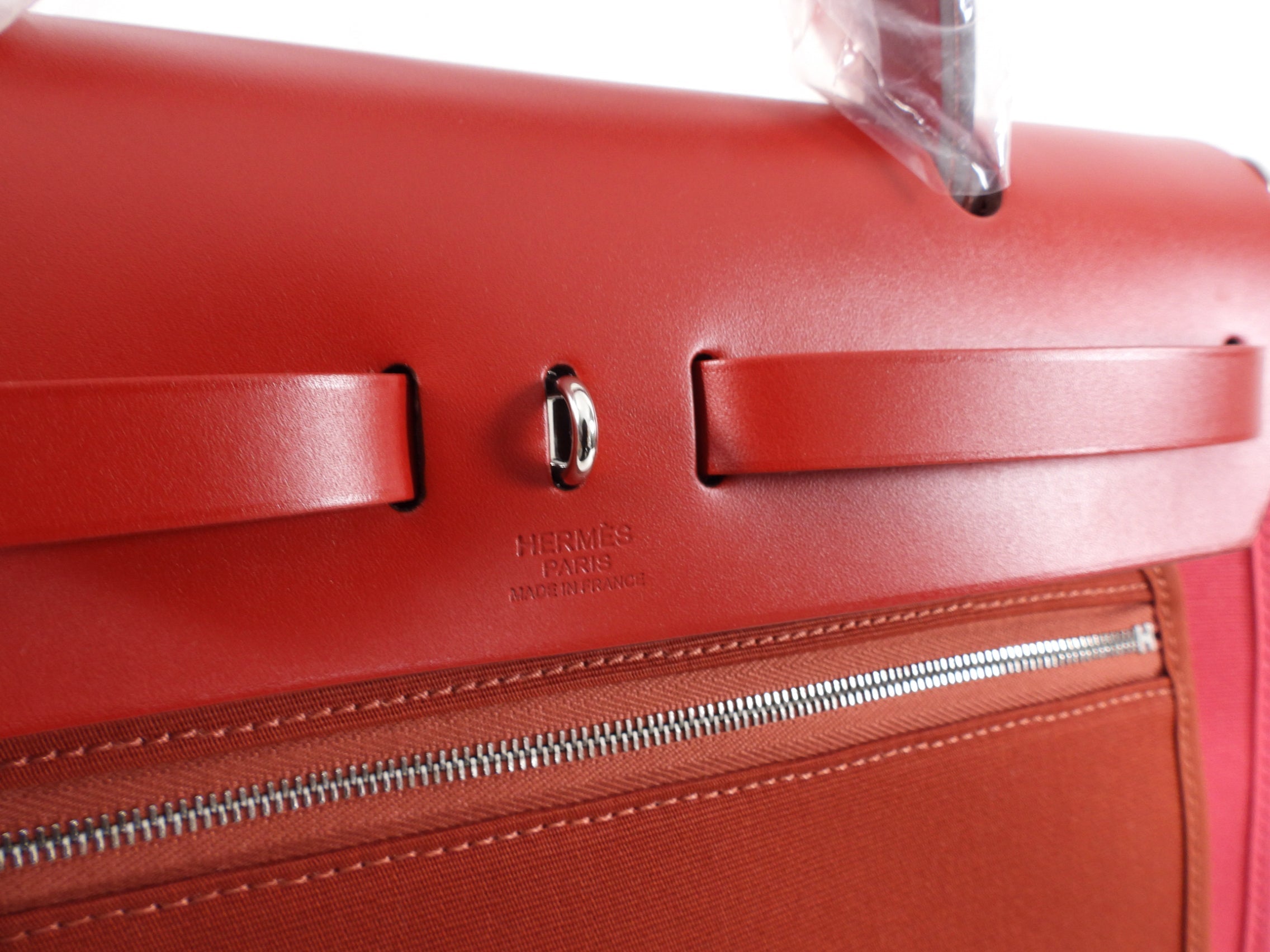 Hermes Herbag Zip 31 Bicolor Rose Extreme / Rouge Piment