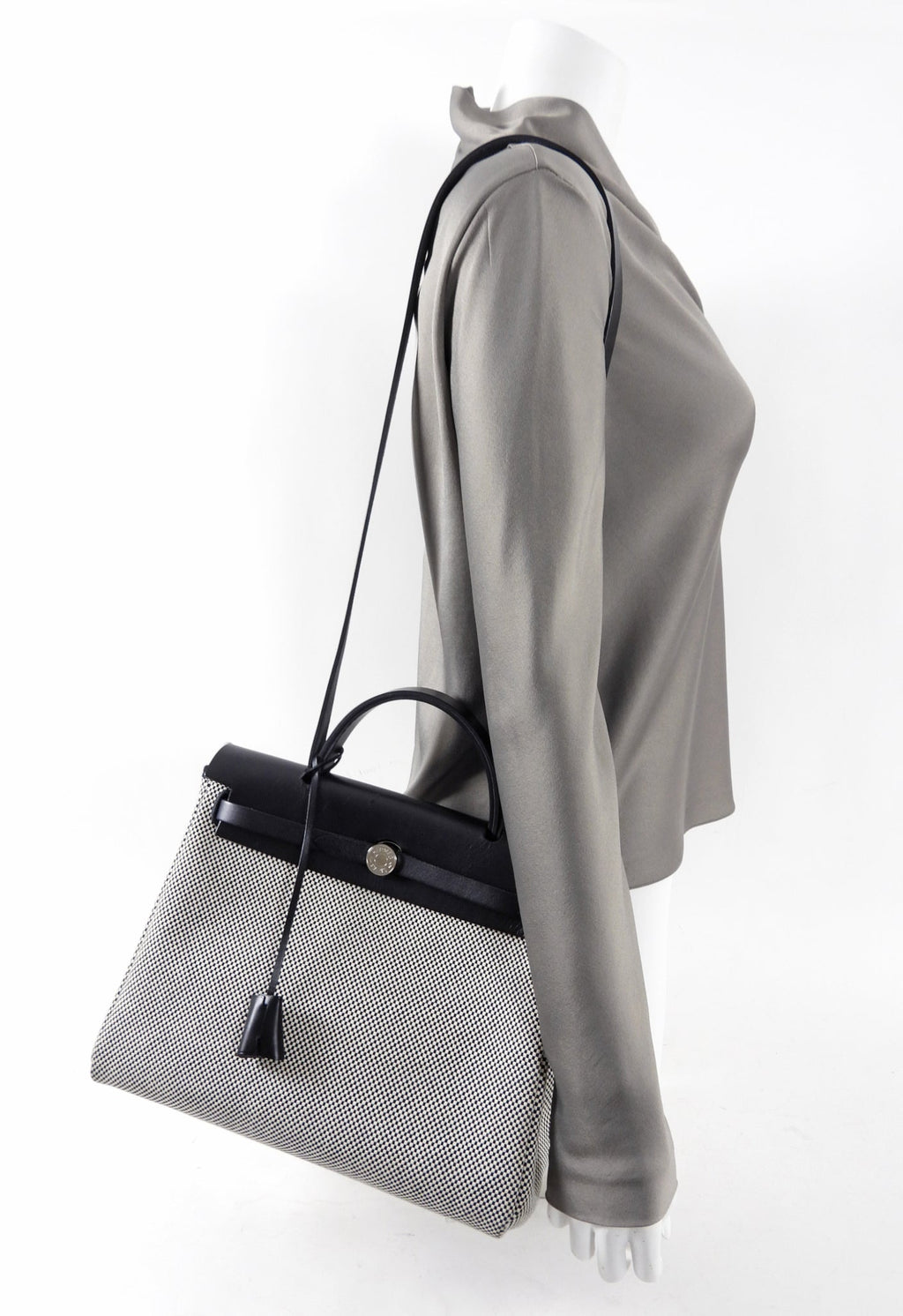 Hermes Herbag Zip 31 Toile Criss Cross Bag