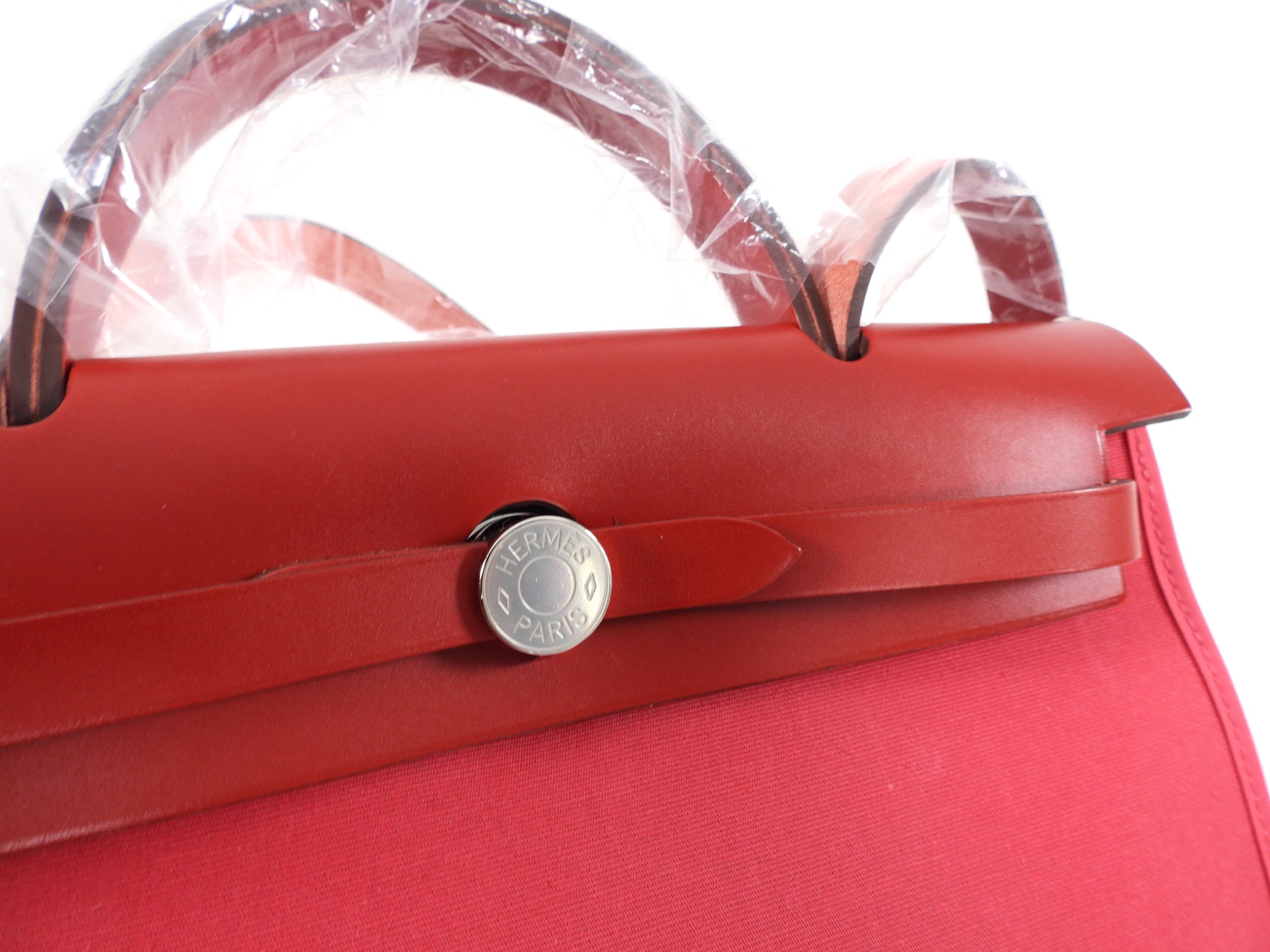 Hermes Herbag Zip 31 Bicolor Rose Extreme / Rouge Piment
