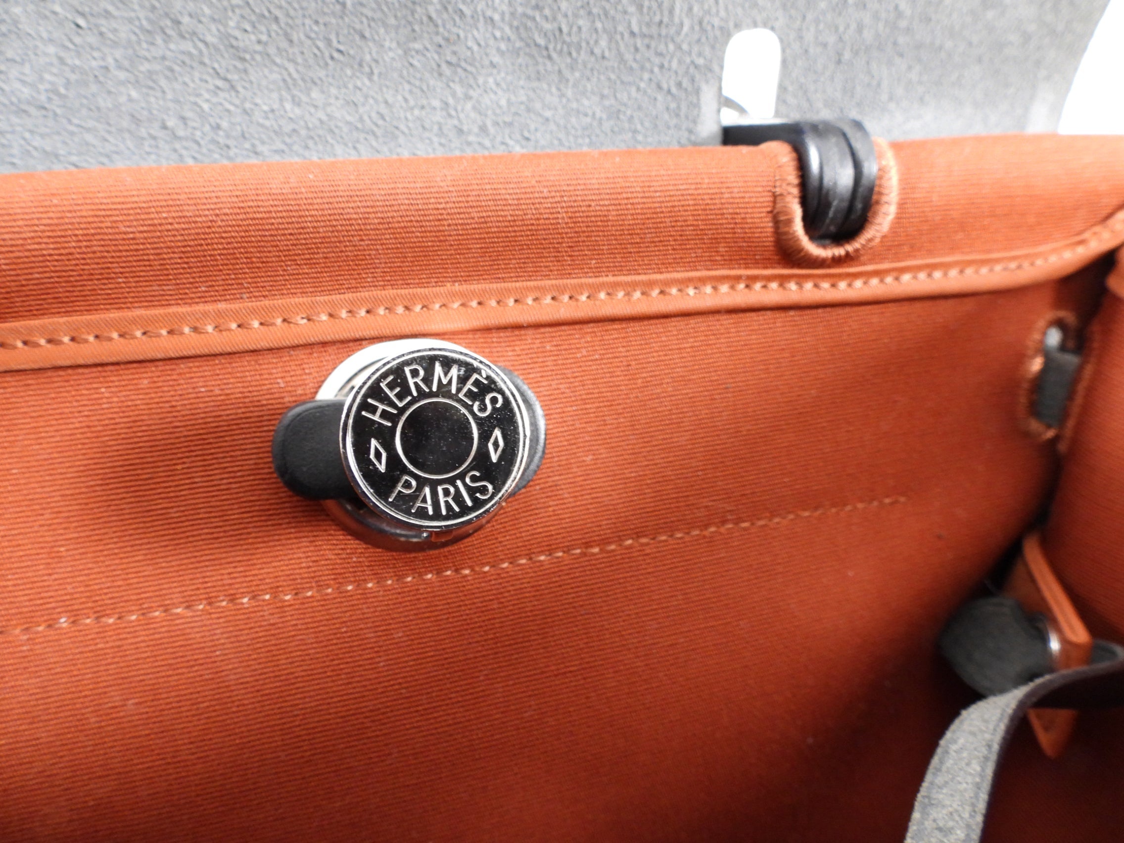 Hermes Herbag Zip 31 Toile Chocolate Brown Bag