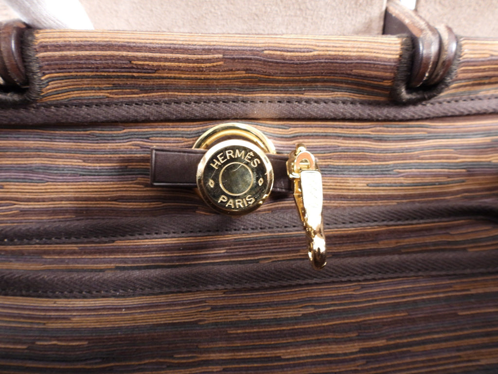 Hermes Brown Herbag 29 Vibrato Leather Shoulder Bag