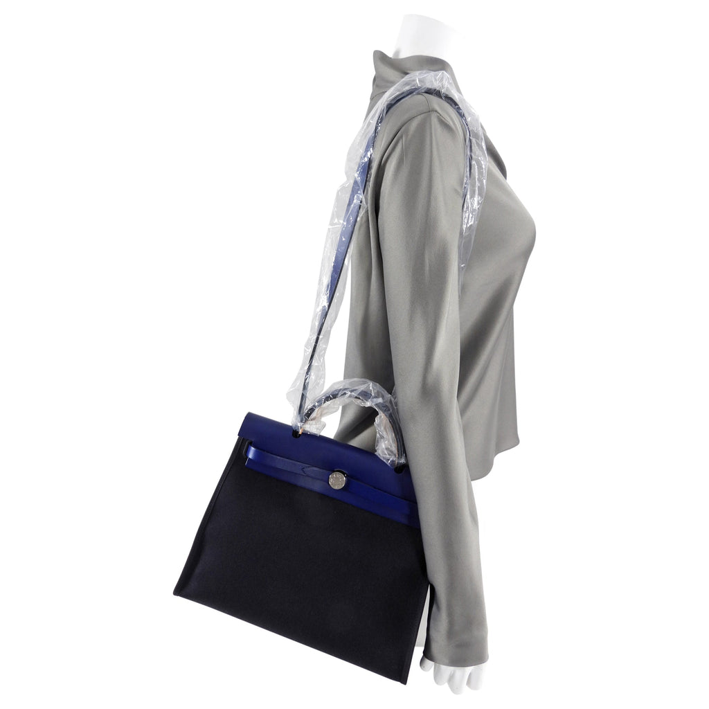 Hermes Blue and Black Herbag Zip 31 - Brand new in box
