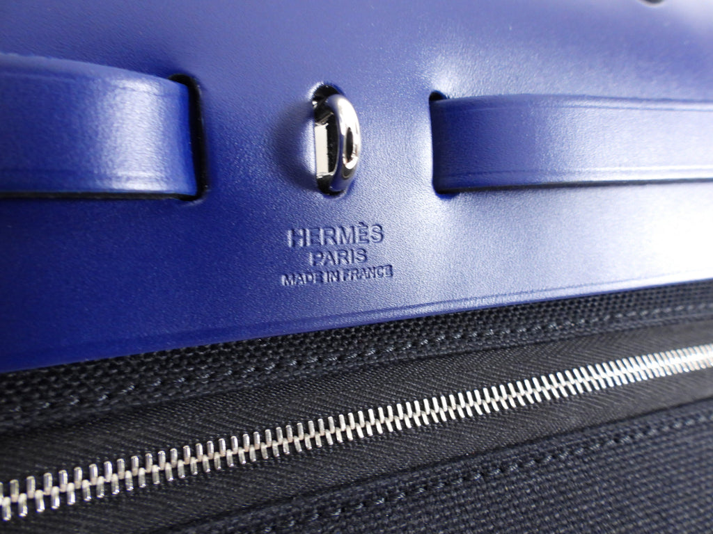Hermes Blue and Black Herbag Zip 31 - Brand new in box