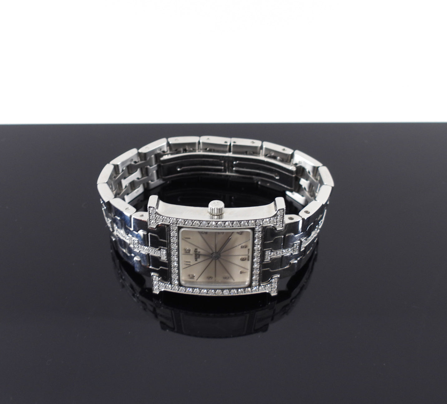 Hermes Diamond H Heure Bracelet Watch HH1.230