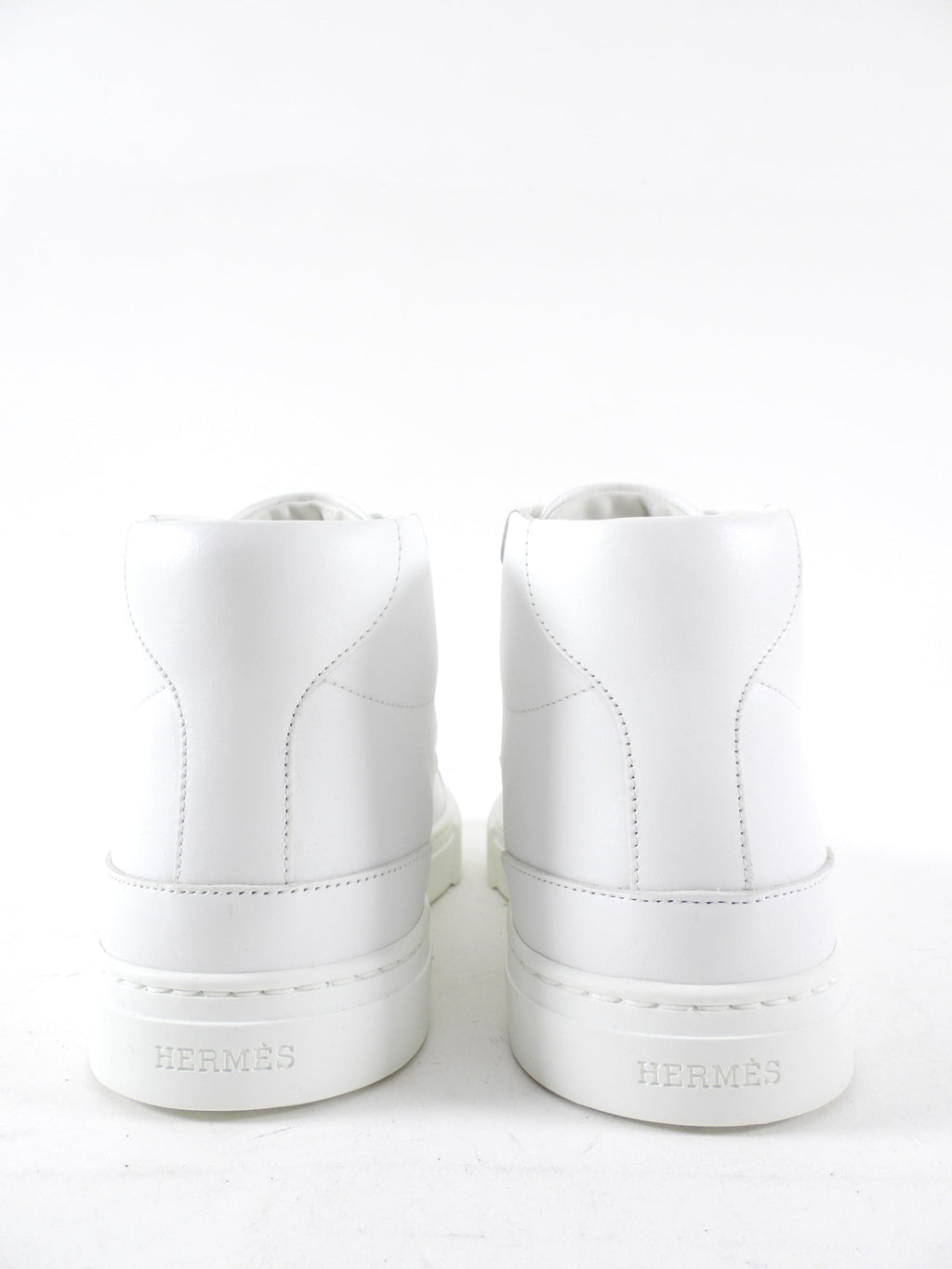 Hermes White Leather High Top Daydream Kelly Lock Sneaker - 36 / 5.5
