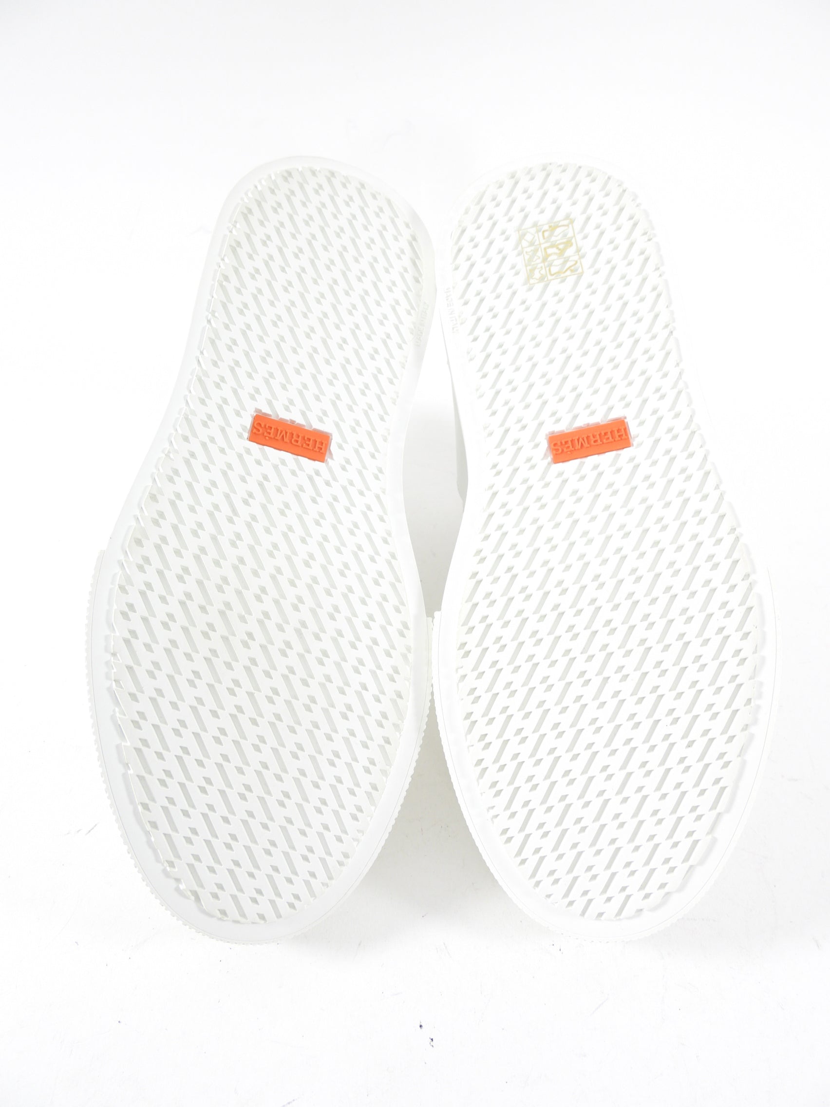 Hermes White Leather High Top Daydream Kelly Lock Sneaker - 36 / 5.5