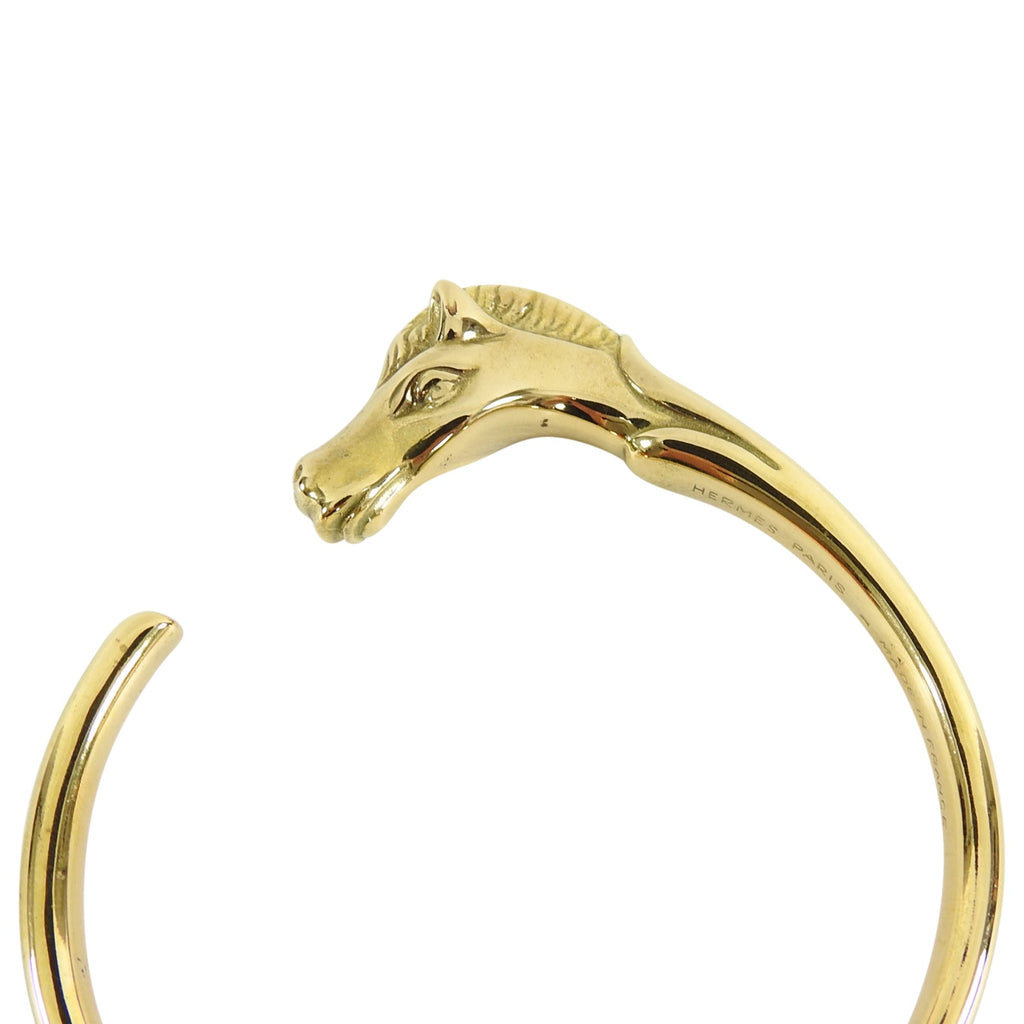 Hermes Vintage Horse Head Bangle Bracelet