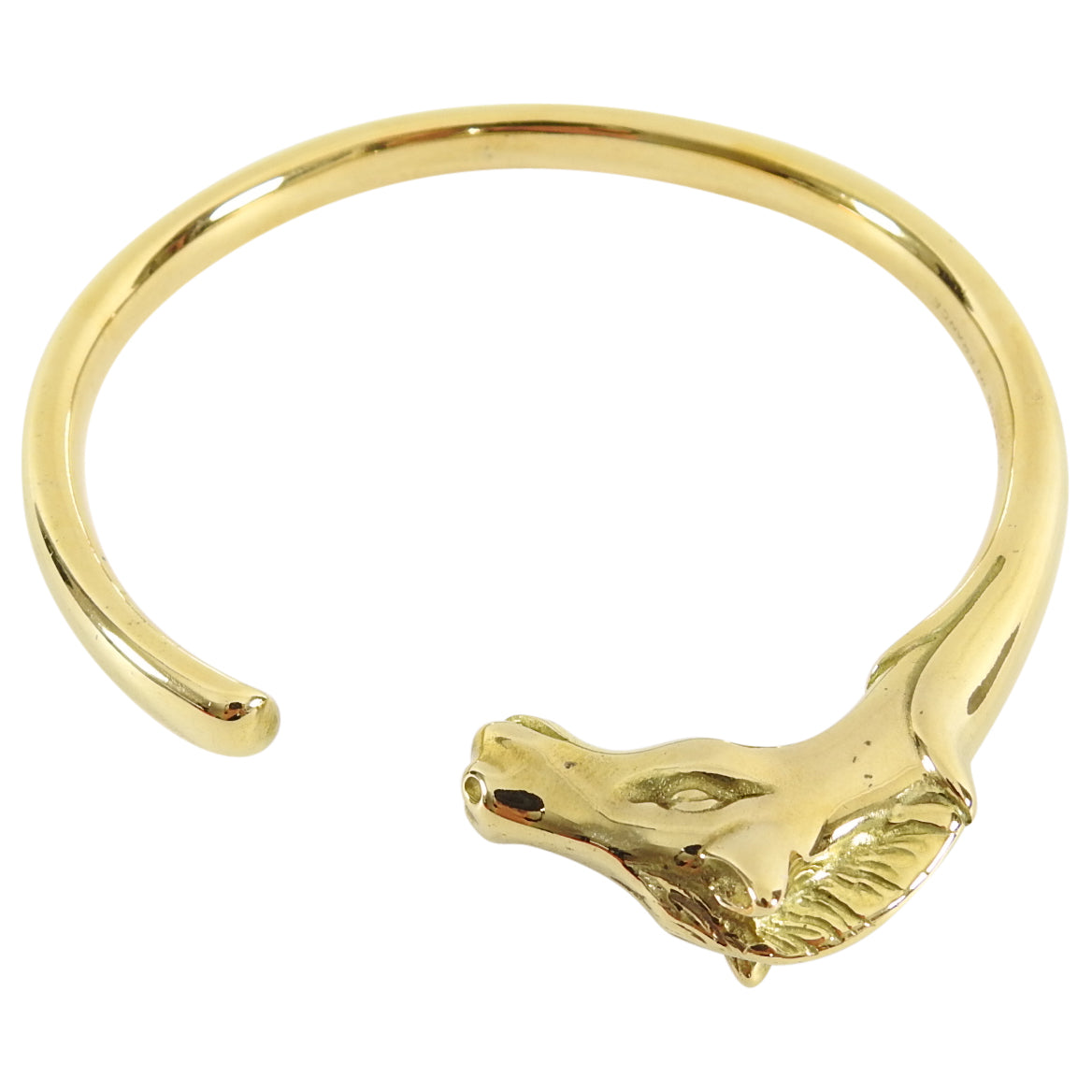 Hermes Vintage Horse Head Bangle Bracelet