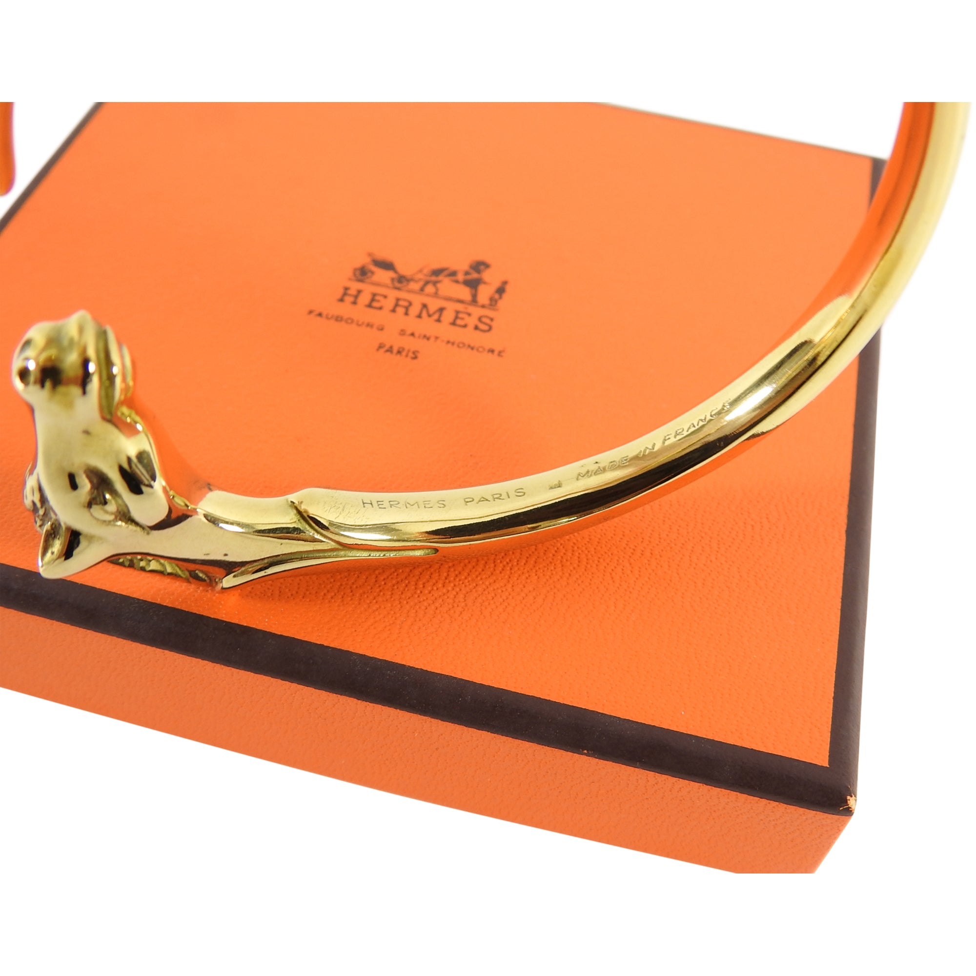 Hermes Vintage Horse Head Bangle Bracelet