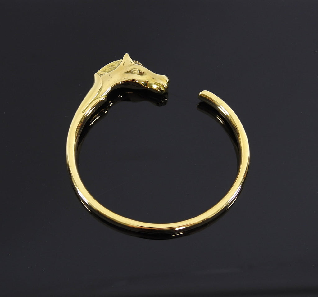 Hermes Vintage Horse Head Bangle Bracelet