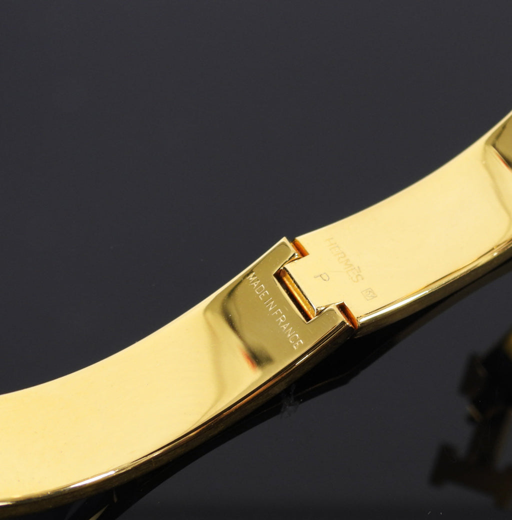 Hermes Clic H Narrow Ivory / GHW H Bracelet - PM