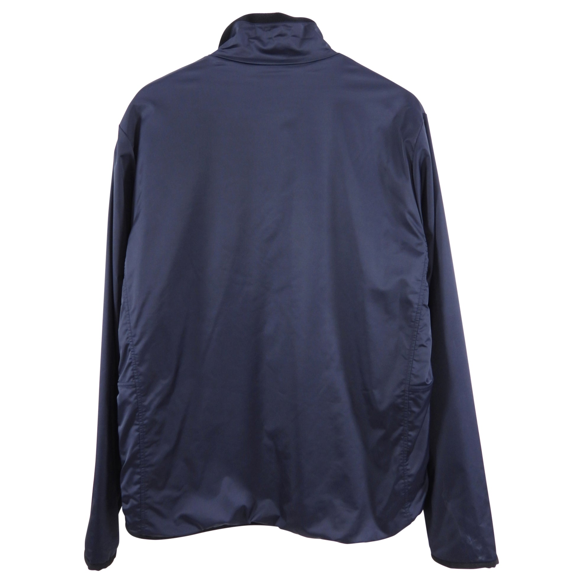 Hermes Sellier Navy Nylon and Fleece Lined Light Zip Jacket - L