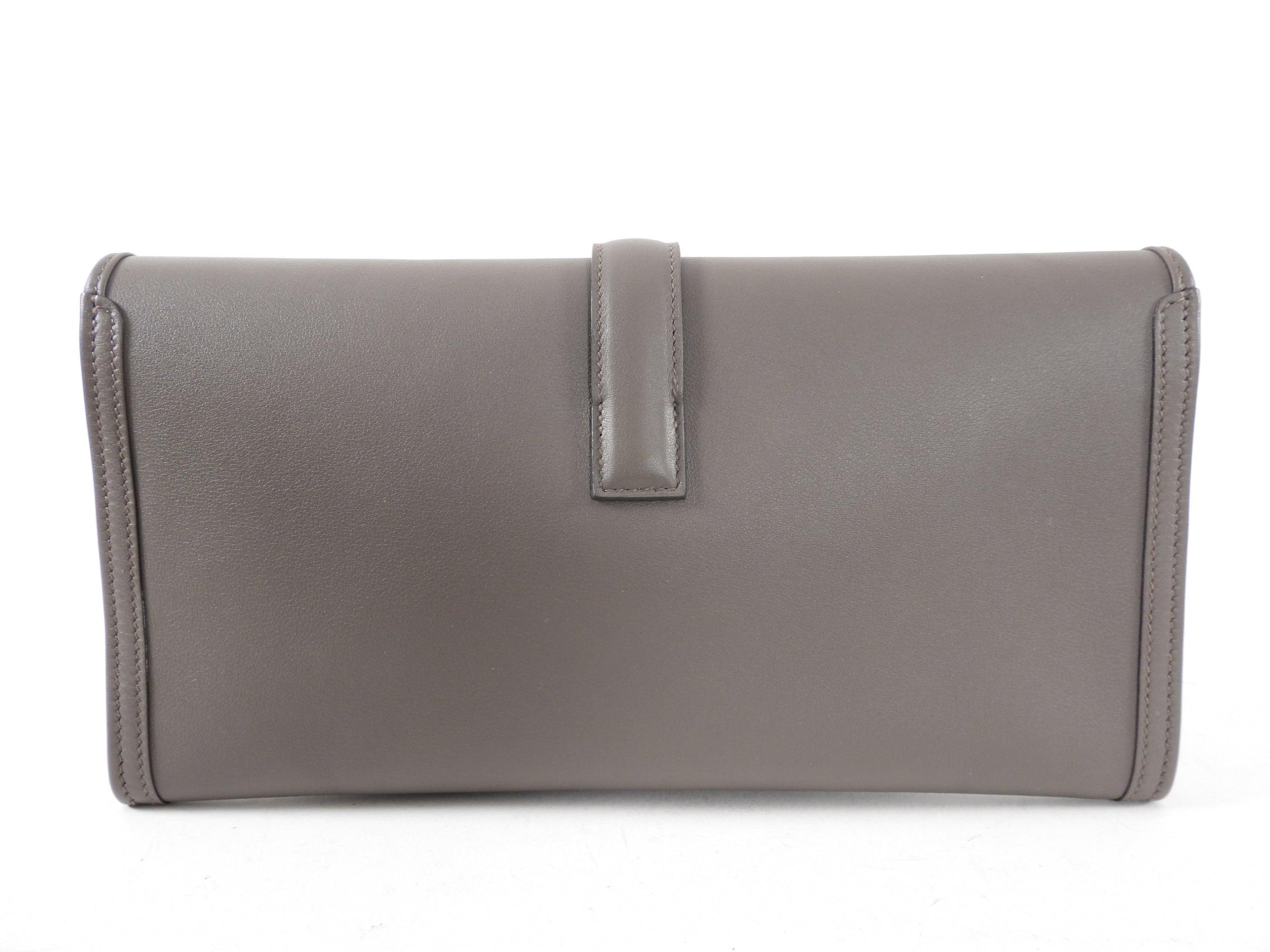 Hermes Jige Elan 29 in Swift Gris Etain Clutch Bag