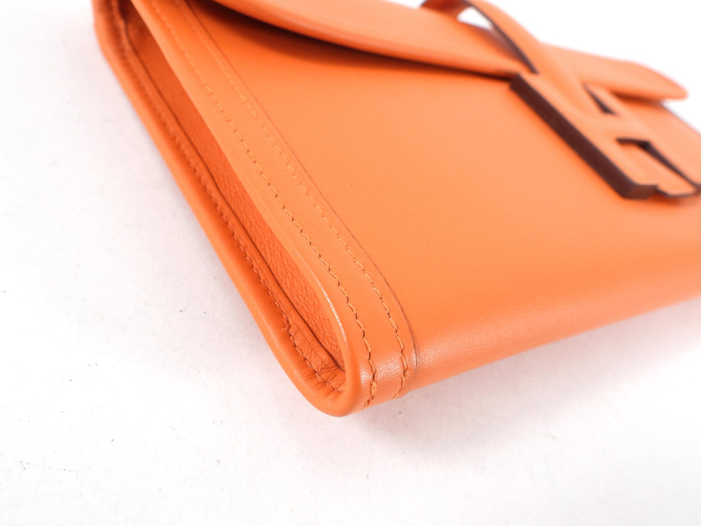 Hermes Orange Swift Jige Elan 29 Clutch Bag