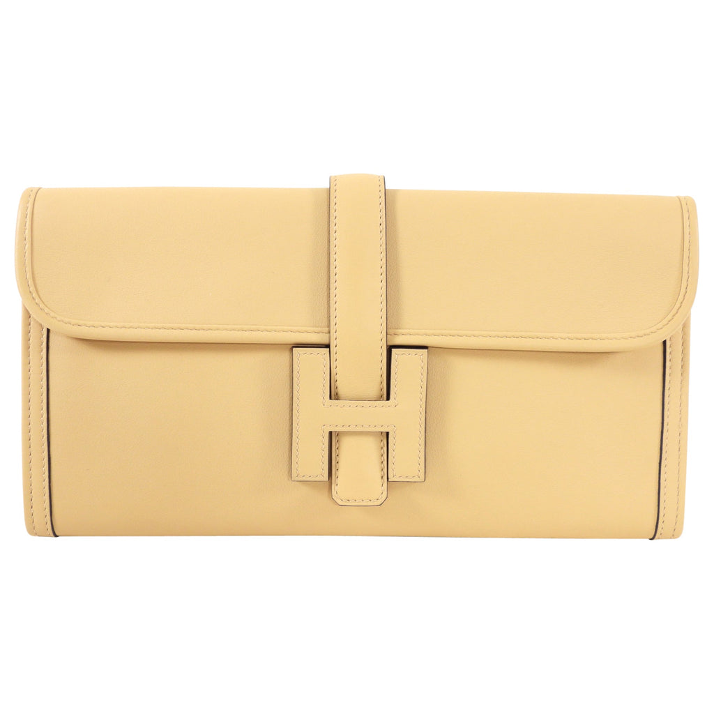 Hermes Jige Elan 29 Swift Leather Beige H Clutch Bag