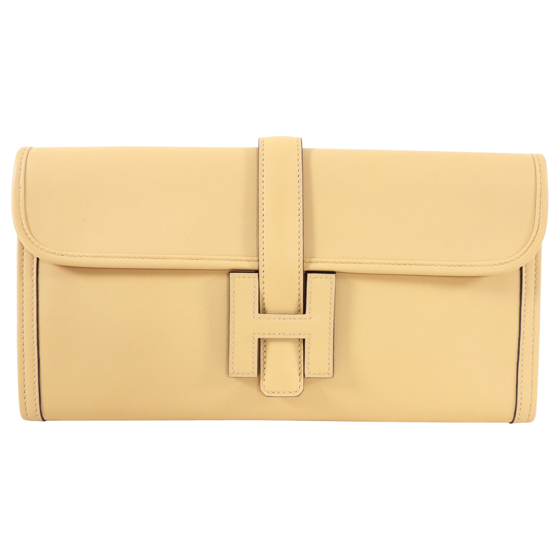 Hermes Jige Elan 29 Swift Leather Beige H Clutch Bag