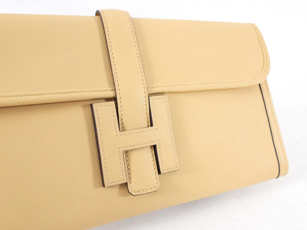 Hermes Jige Elan 29 Swift Leather Beige H Clutch Bag