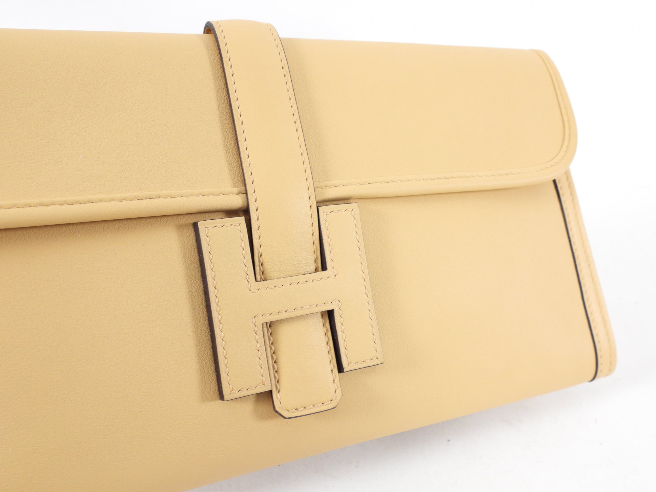 Hermes Jige Elan 29 Swift Leather Beige H Clutch Bag
