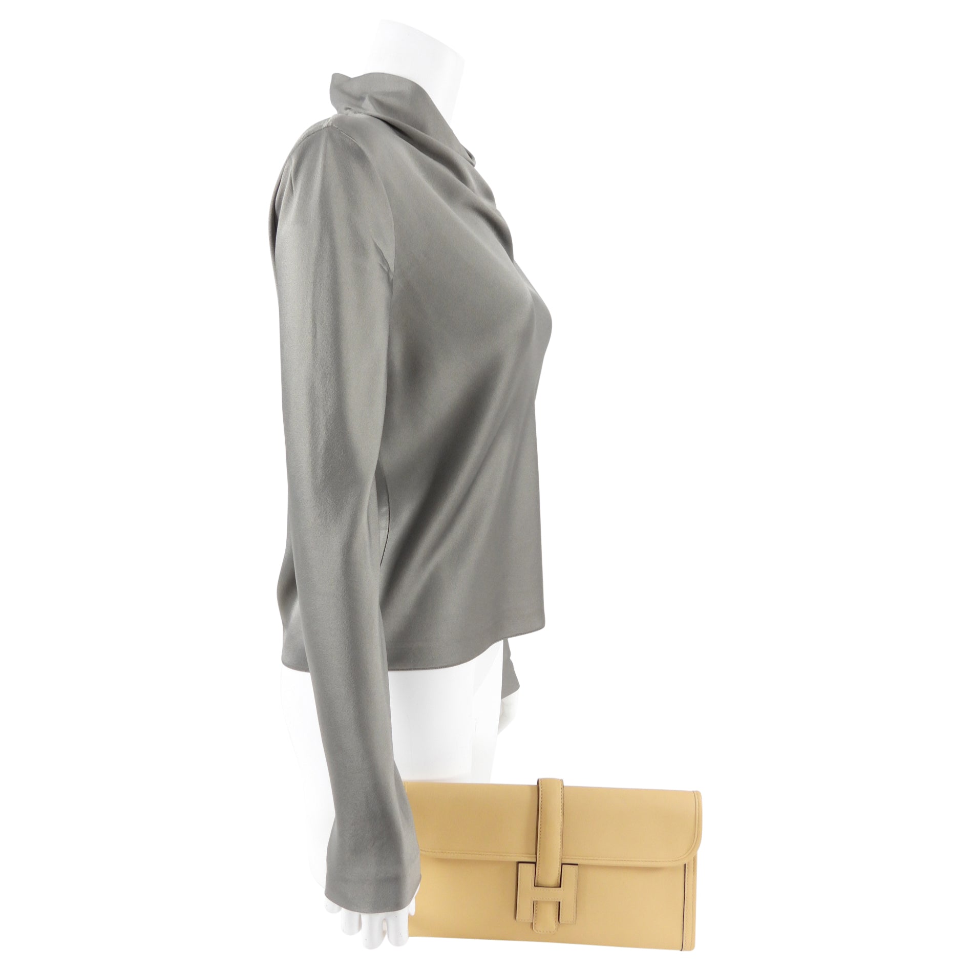 Hermes Jige Elan 29 Swift Leather Beige H Clutch Bag