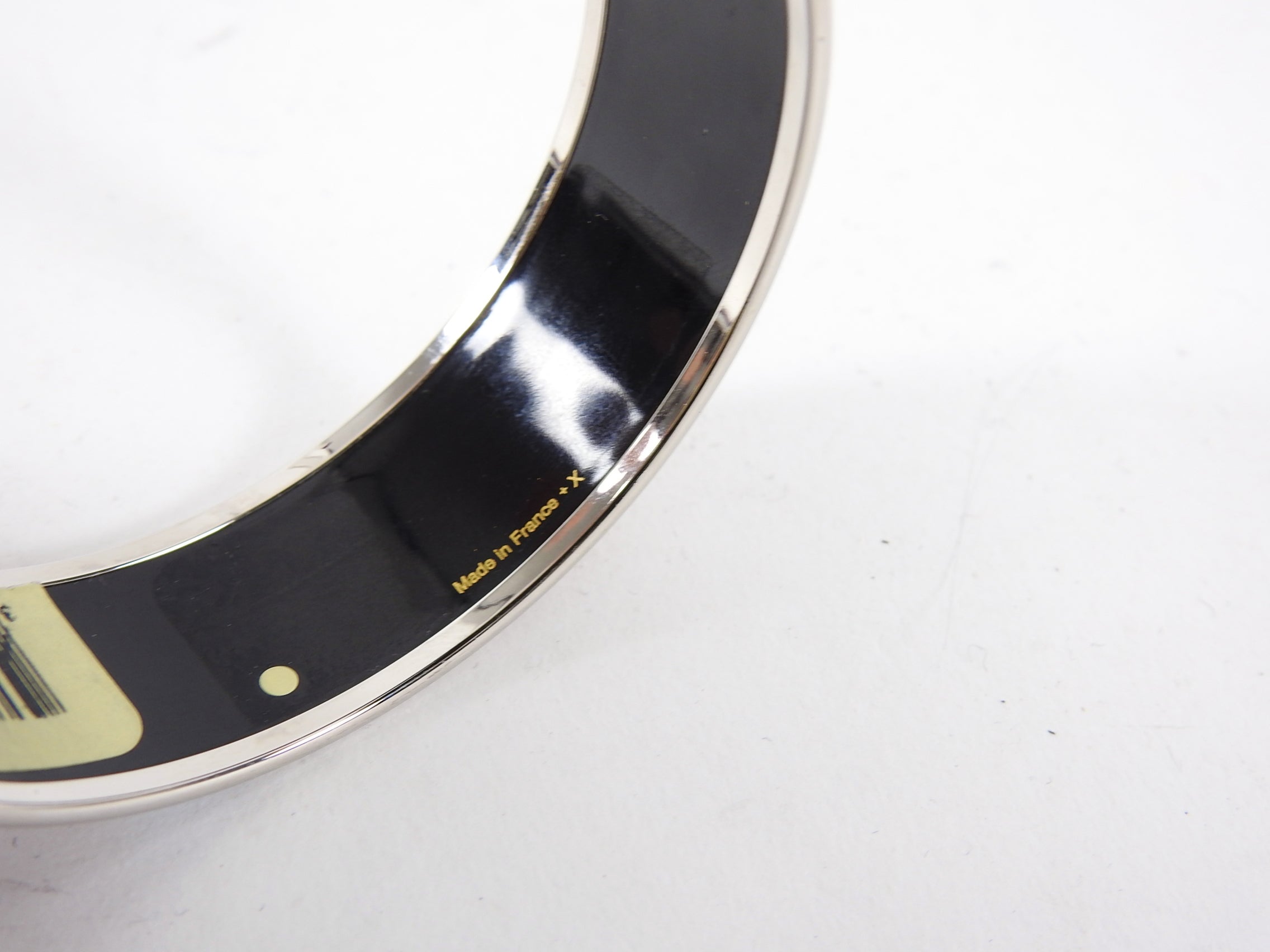Hermes Jungle of Eden Printed Enamel Bangle Bracelet 65mm