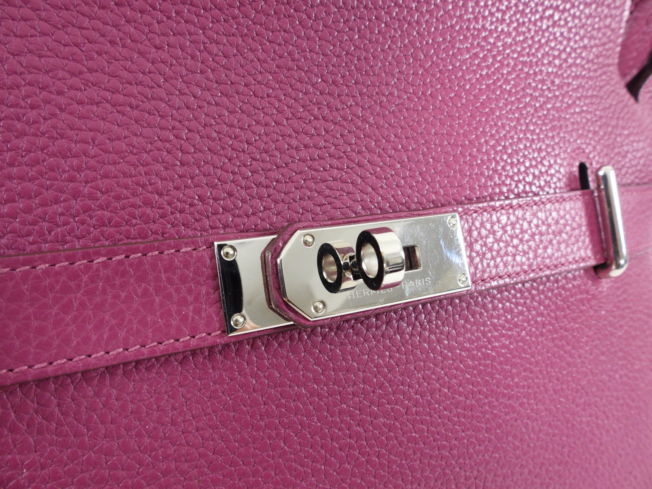 Hermes Tosca Magenta Taurillon Clemence Jypsiere 34 Crossbody Bag