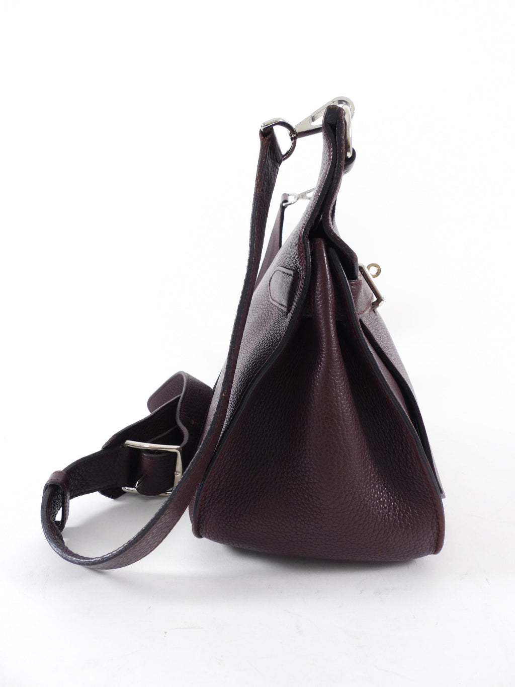 Hermes Jypsiere 34 Togo Prune Crossbody Bag PHW