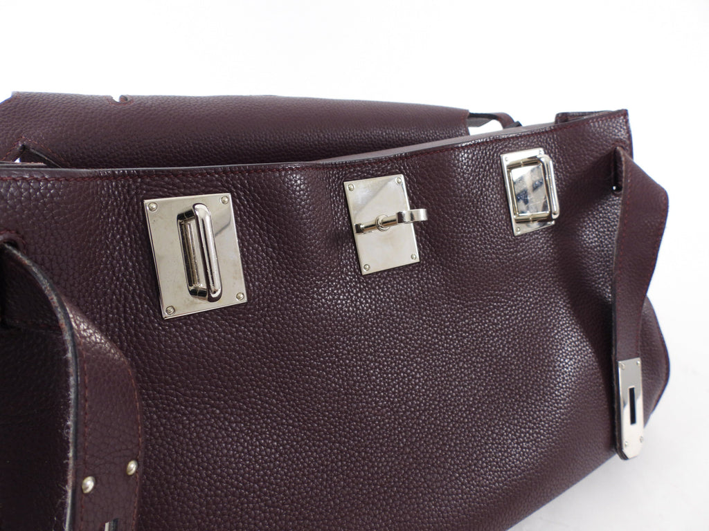 Hermes Jypsiere 34 Togo Prune Crossbody Bag PHW