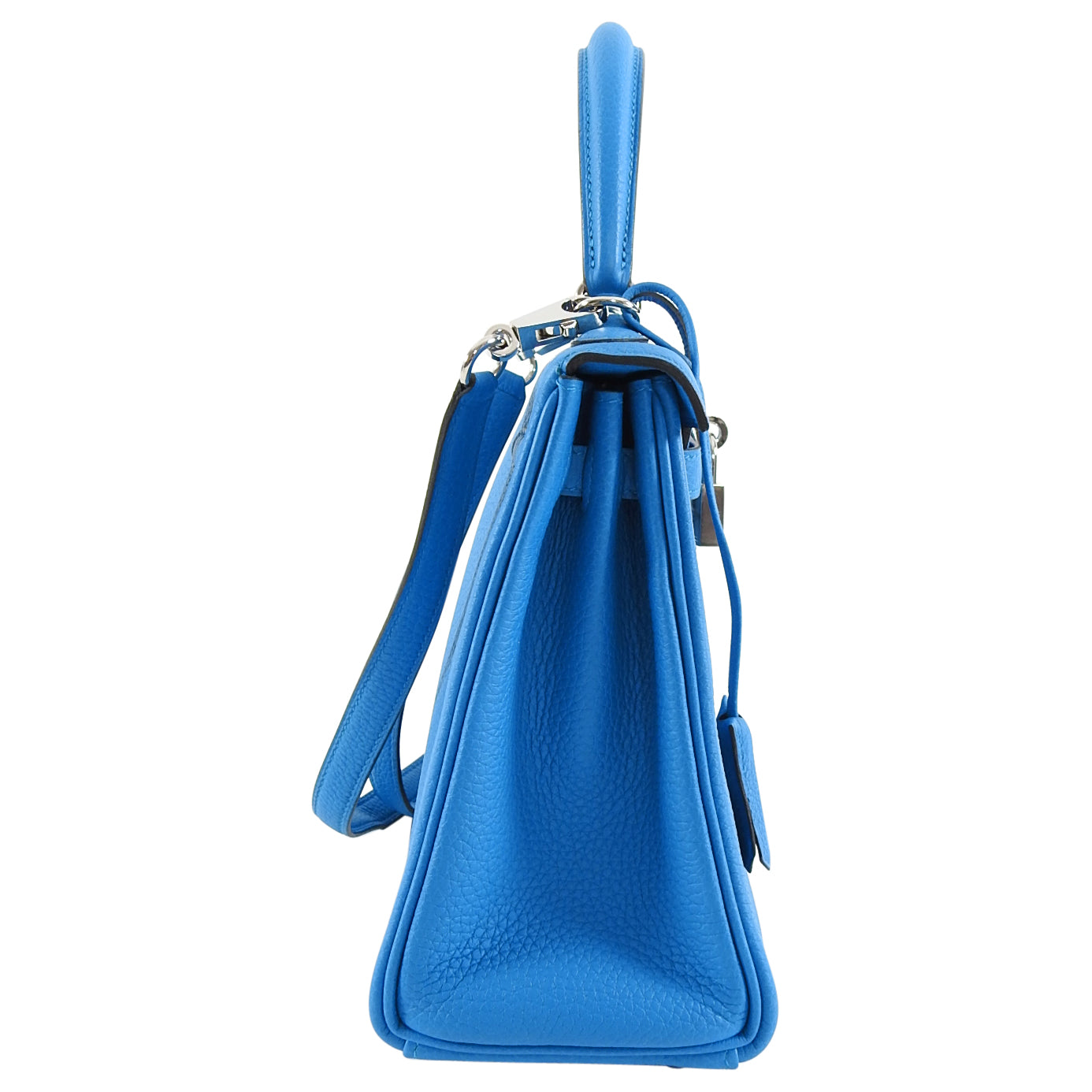Hermes 25 cm Kelly Palladium HW Togo Leather in Zanzibar Blue