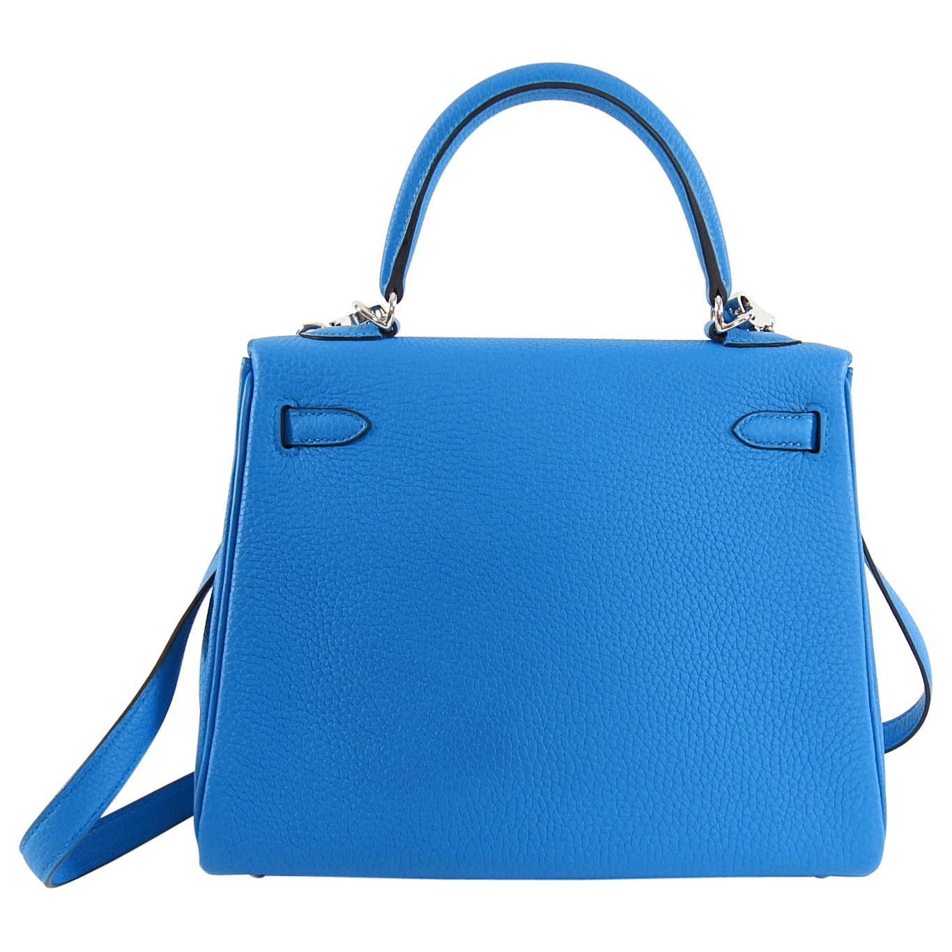 Hermes 25 cm Kelly Palladium HW Togo Leather in Zanzibar Blue