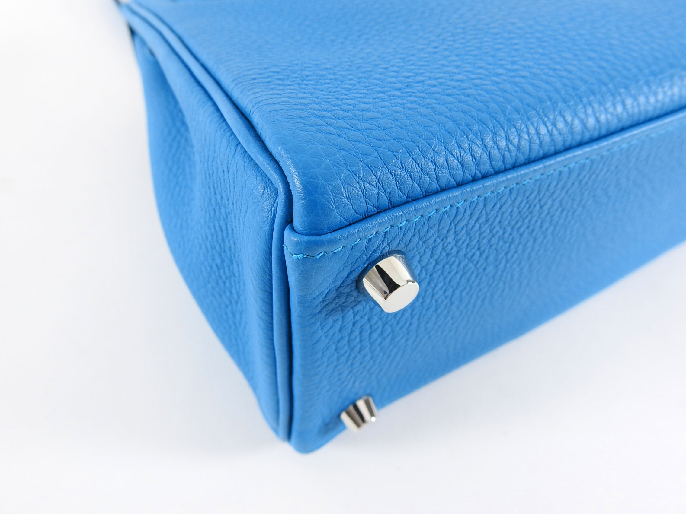 Hermes 25 cm Kelly Palladium HW Togo Leather in Zanzibar Blue