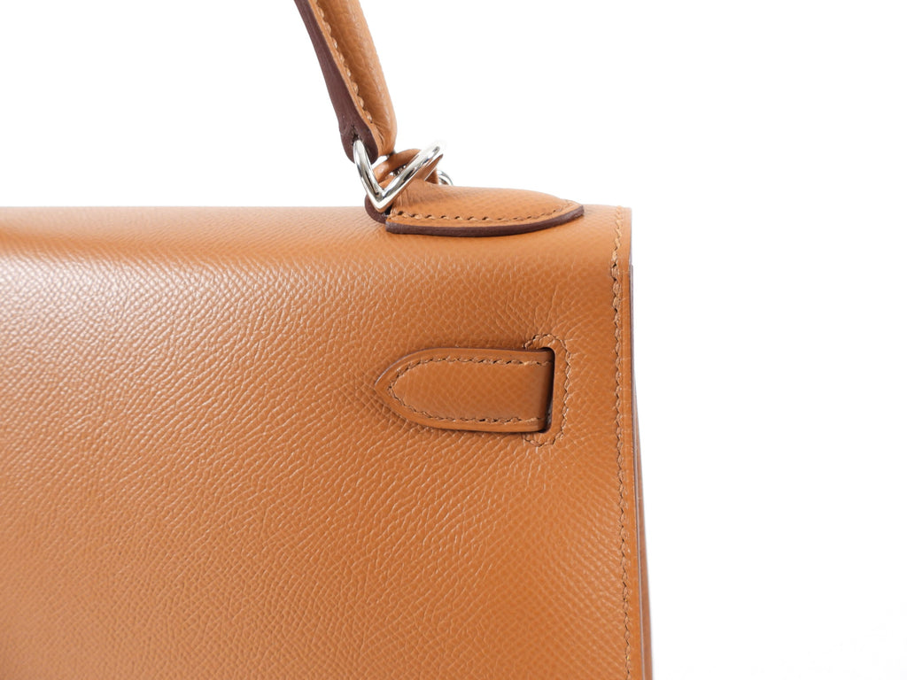 Hermes Kelly II Sellier 28 Epsom PHW Gold / Ambre Bicolor