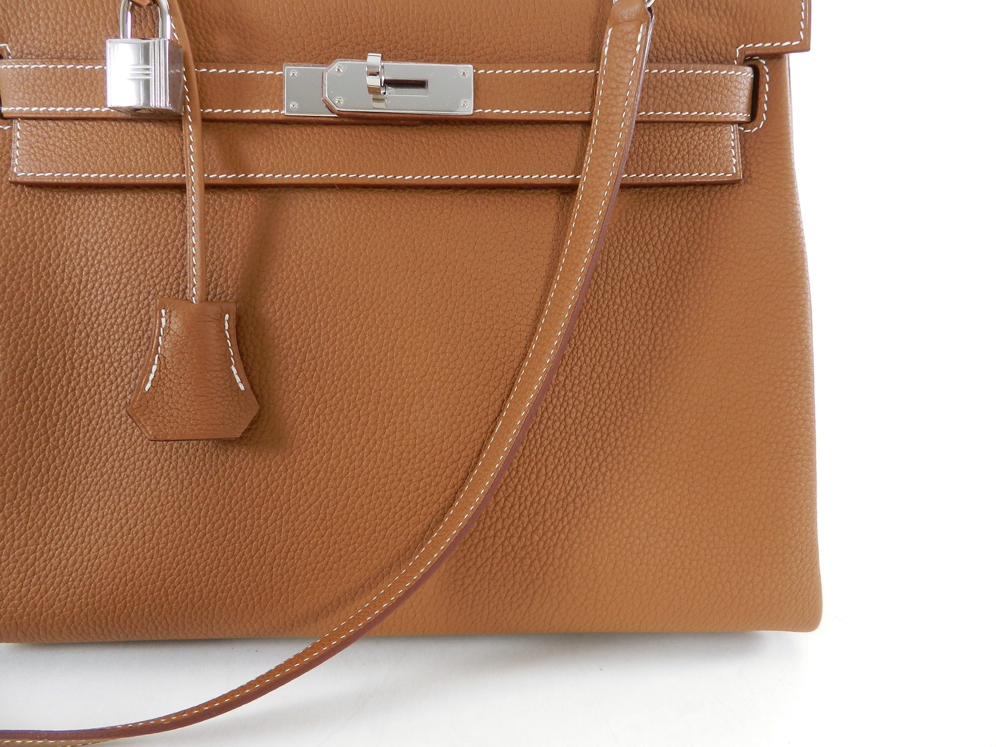 Hermes Kelly II Retourne 32 Gold Togo Palladium Hardware Bag