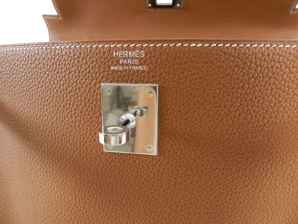 Hermes Kelly II Retourne 32 Gold Togo Palladium Hardware Bag