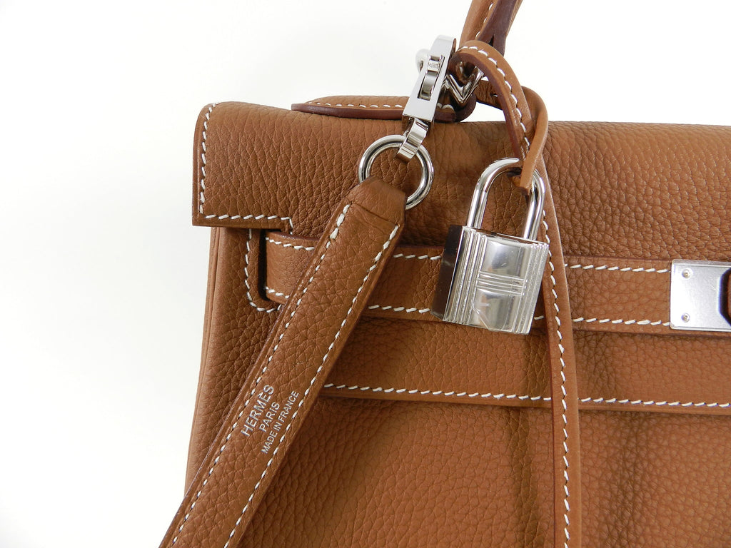 Hermes Kelly II Retourne 32 Gold Togo Palladium Hardware Bag