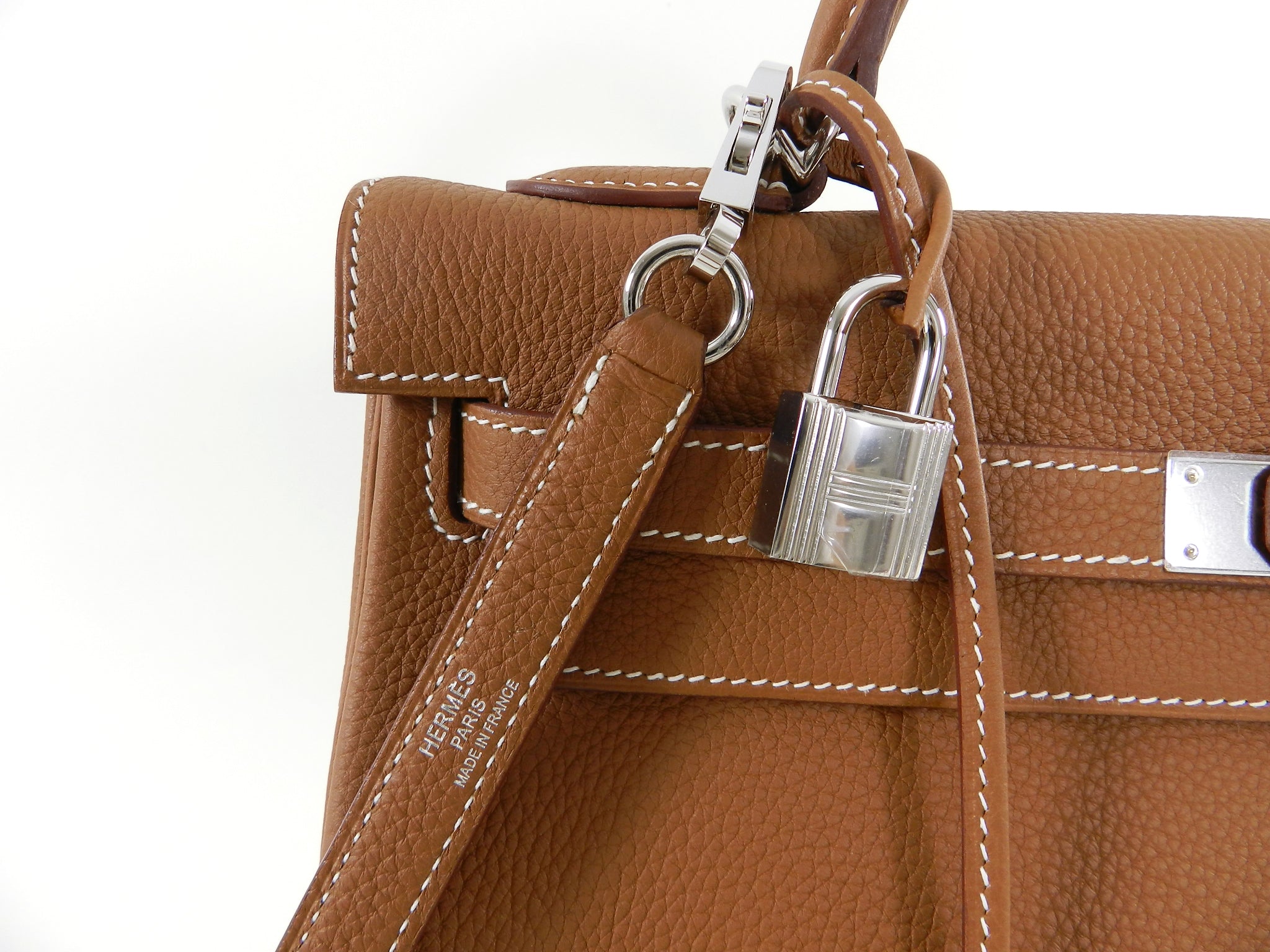 Hermes Kelly II Retourne 32 Gold Togo Palladium Hardware Bag