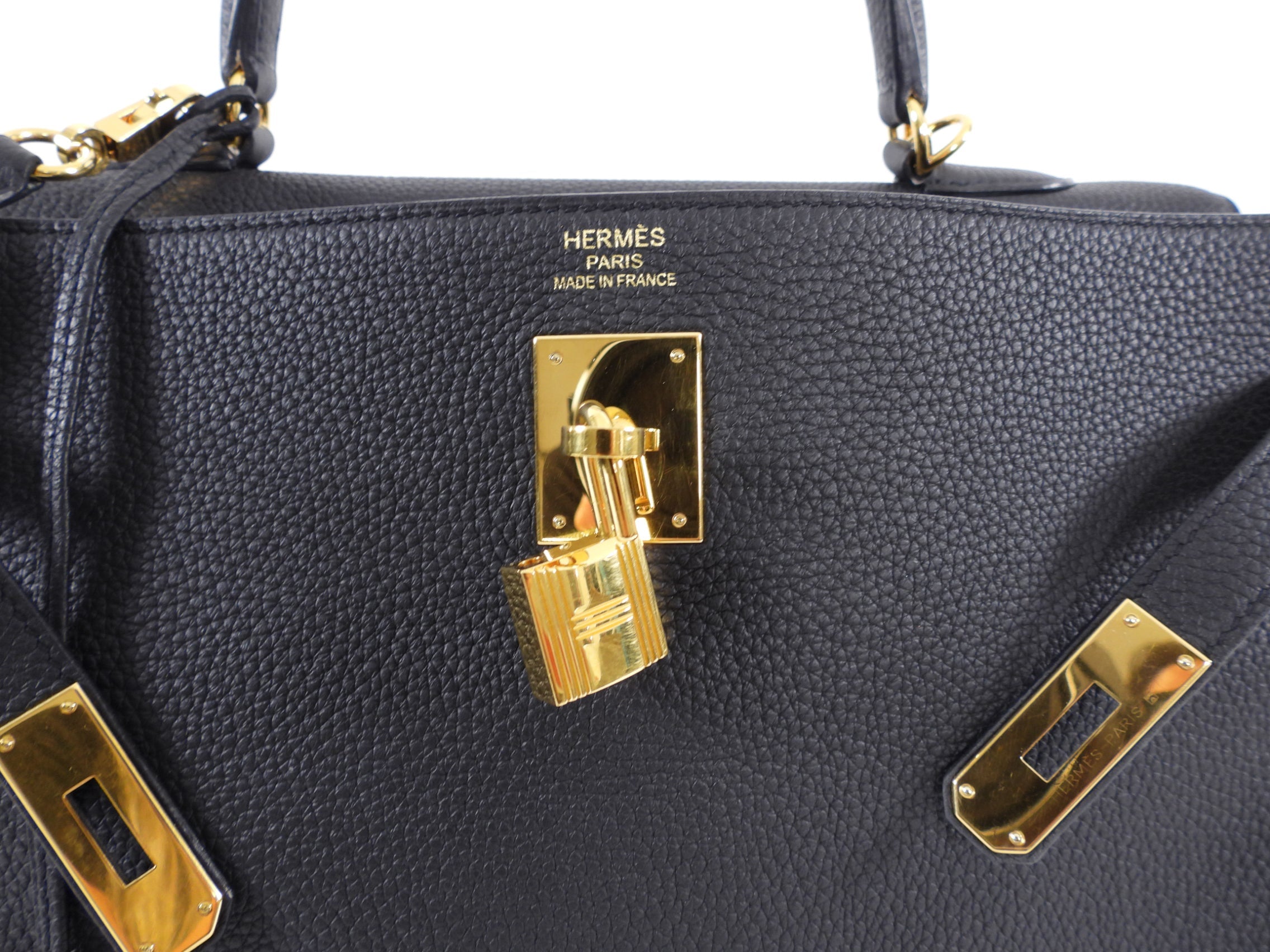 Hermes Kelly II Retourne Bag 35cm Black Togo GHW