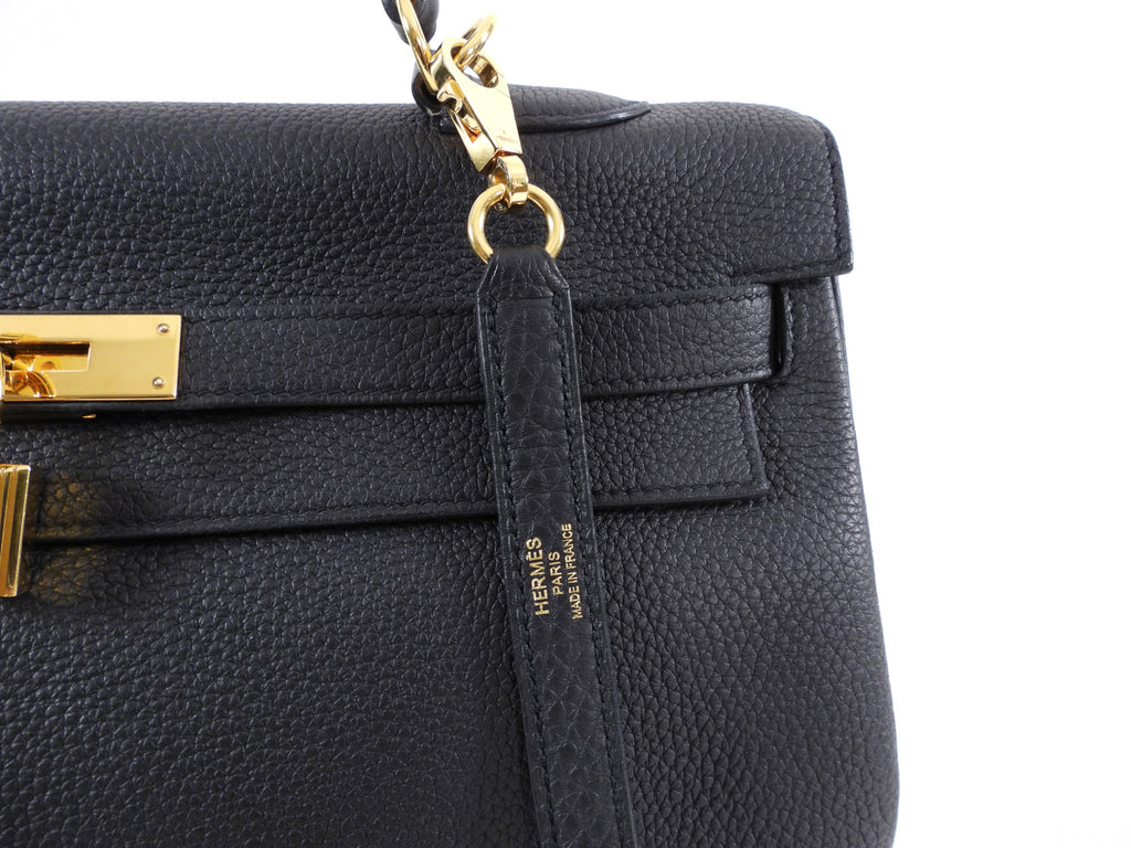 Hermes Kelly II Retourne Bag 35cm Black Togo GHW