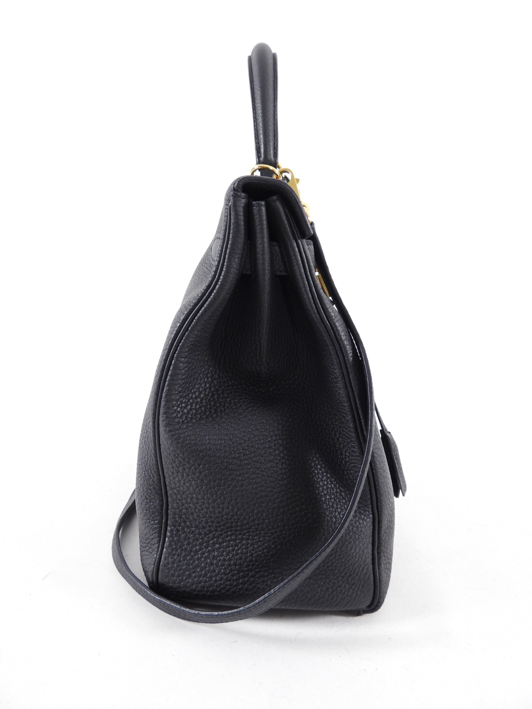 Hermes Kelly II Retourne Bag 35cm Black Togo GHW