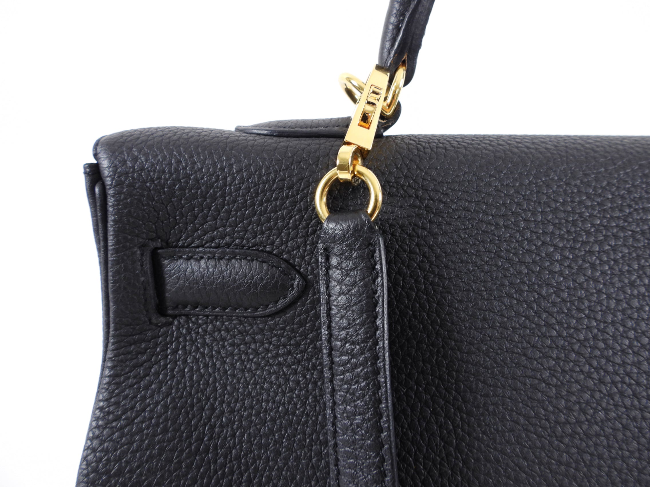Hermes Kelly II Retourne Bag 35cm Black Togo GHW