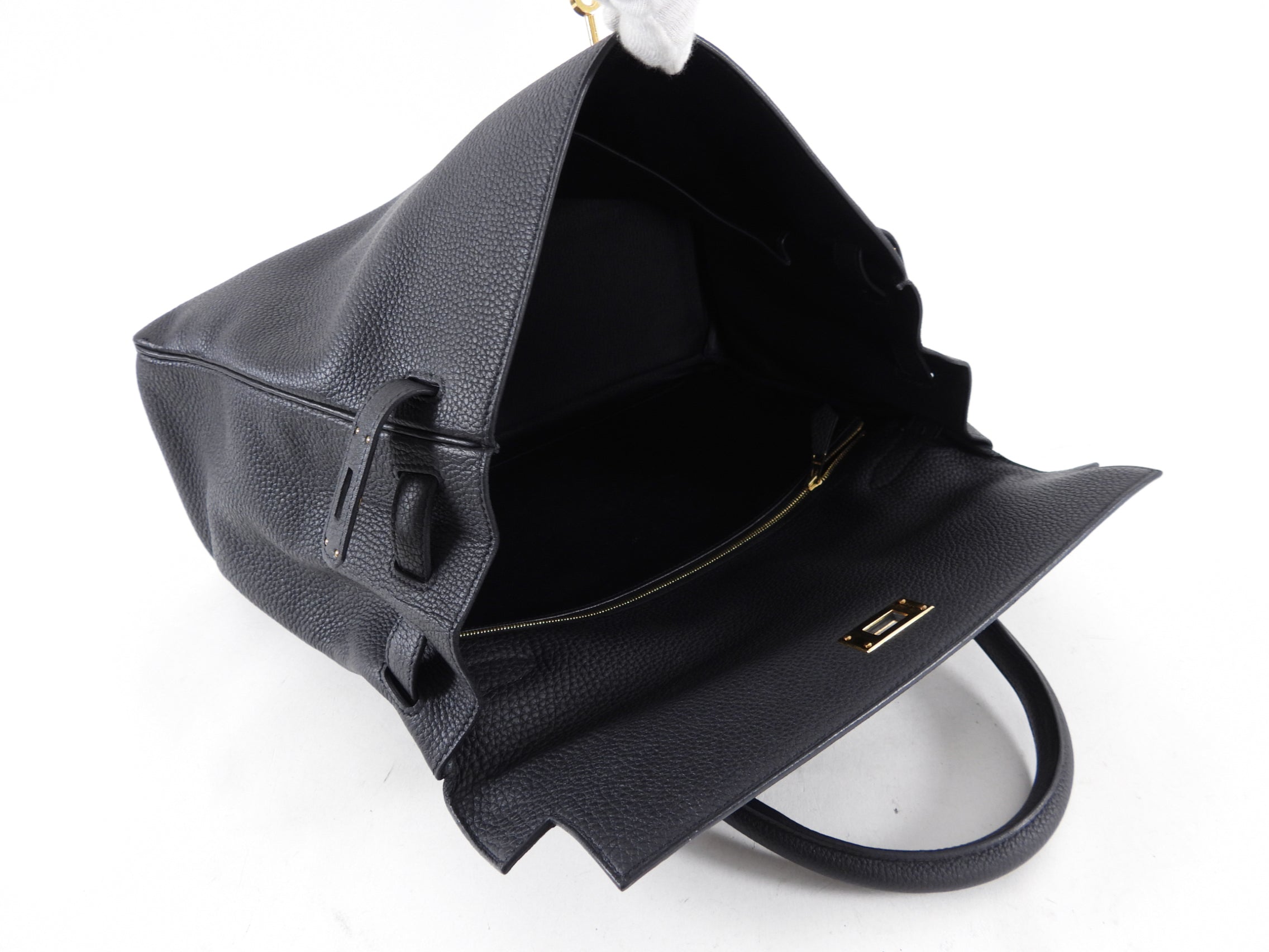Hermes Kelly II Retourne Bag 35cm Black Togo GHW