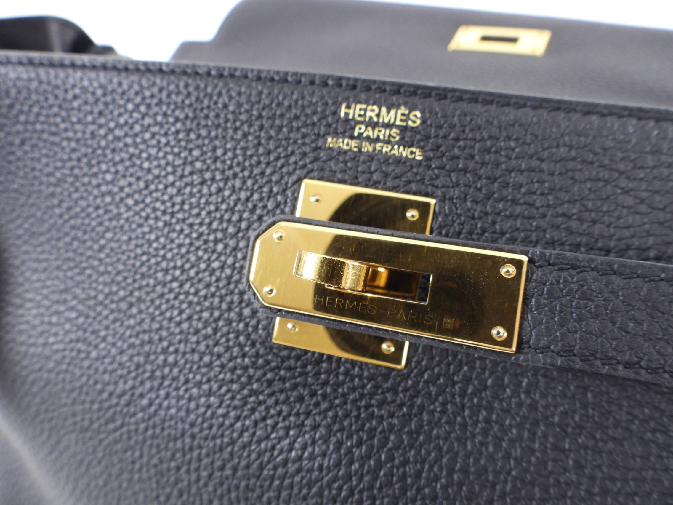 Hermes Kelly II Retourne Bag 35cm Black Togo GHW