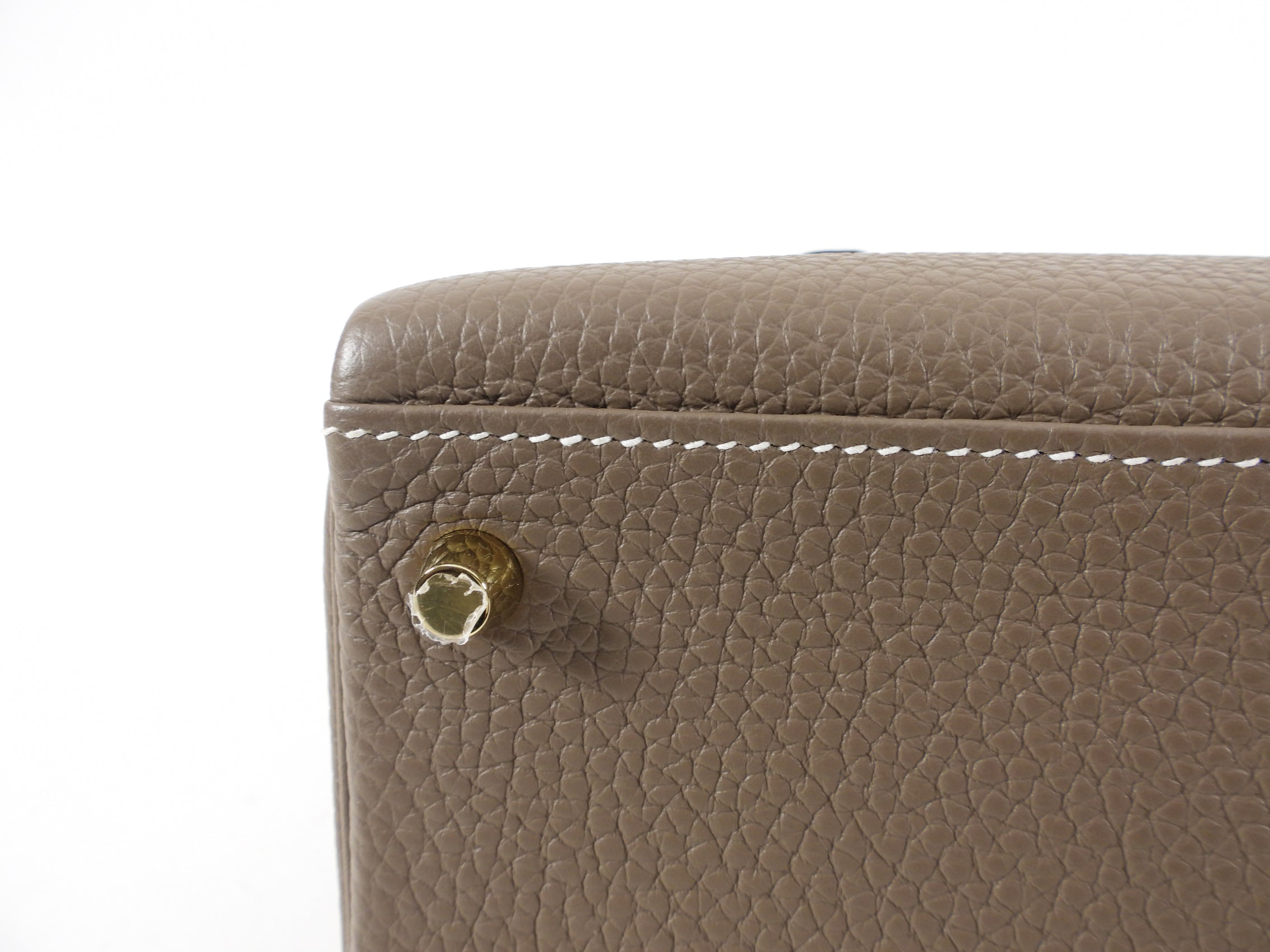 Hermes Kelly II 28 Retourne Clemence Etoupe GHW Bag - Full Set 2021
