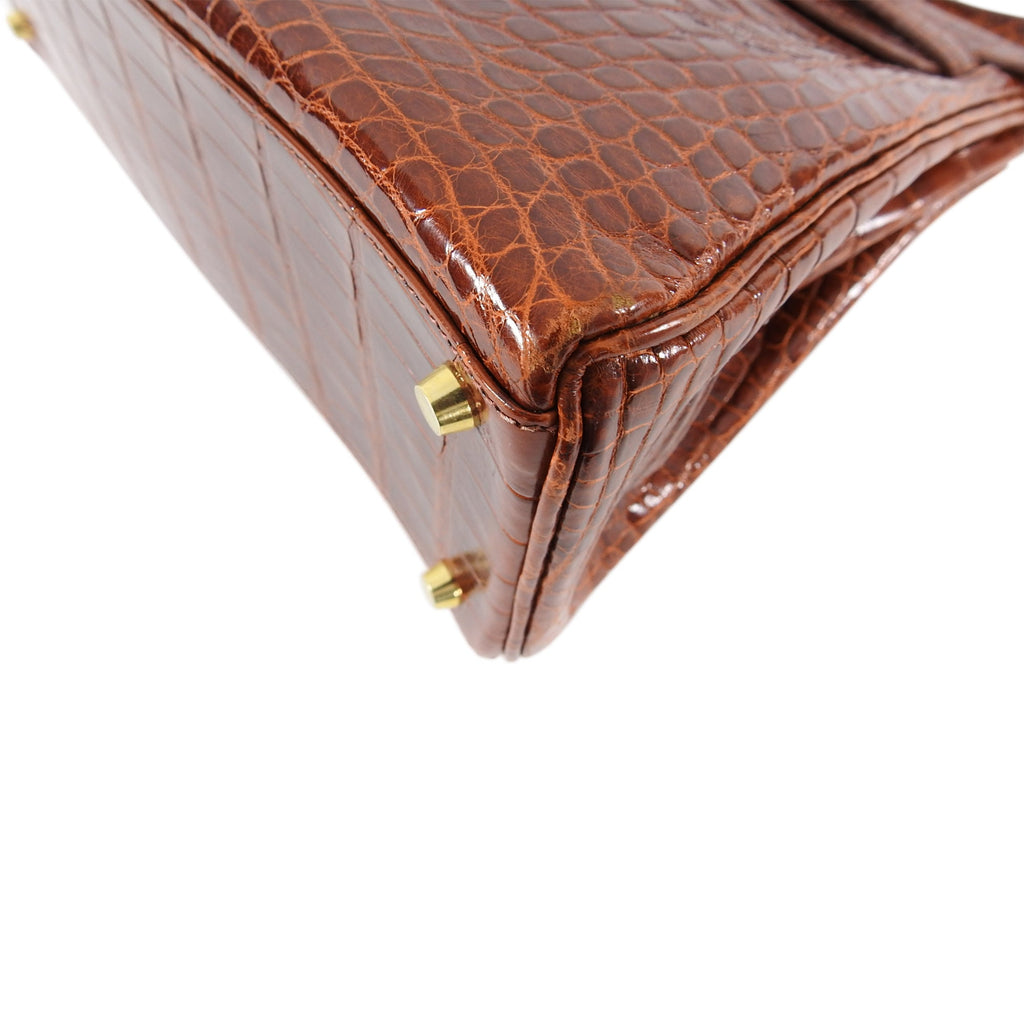 Hermes Vintage Etrusque Alligator Kelly 32 cm Gold Hardware