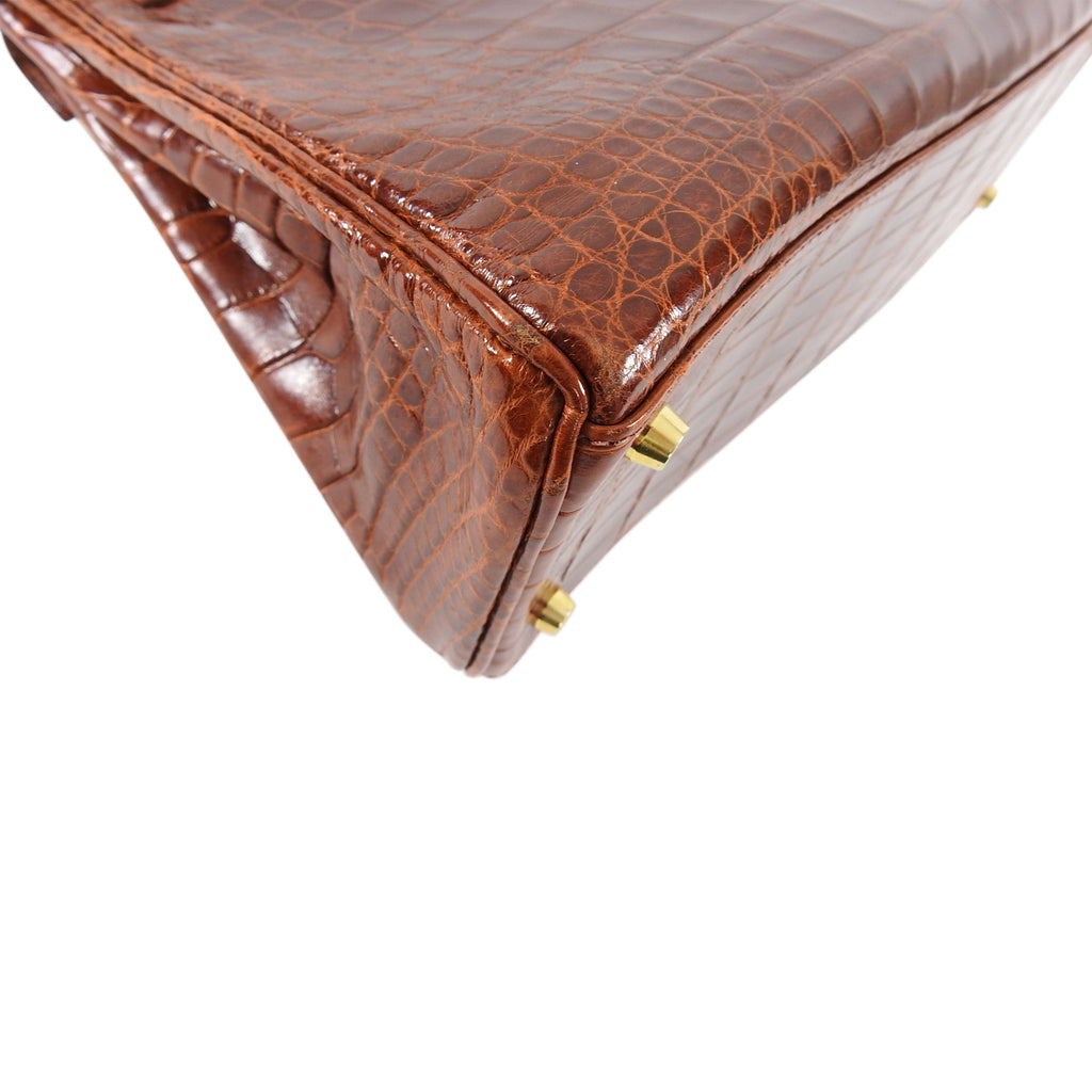 Hermes Vintage Etrusque Alligator Kelly 32 cm Gold Hardware