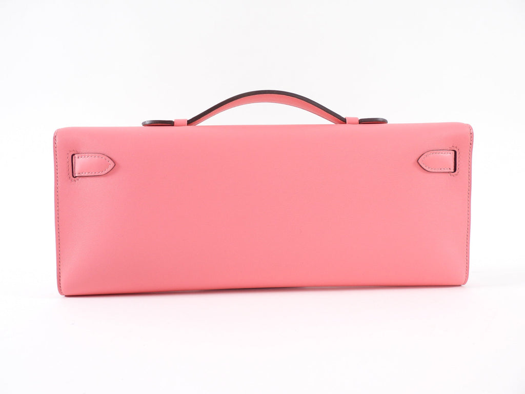 Hermes Rose Azalee Swift Pink Kelly Cut Bag GHW
