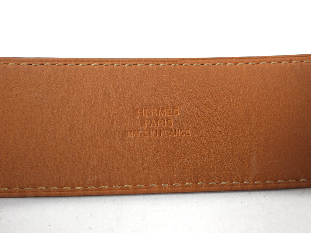 Hermes Orange Epsom Leather Kelly Dog Cuff Bracelet