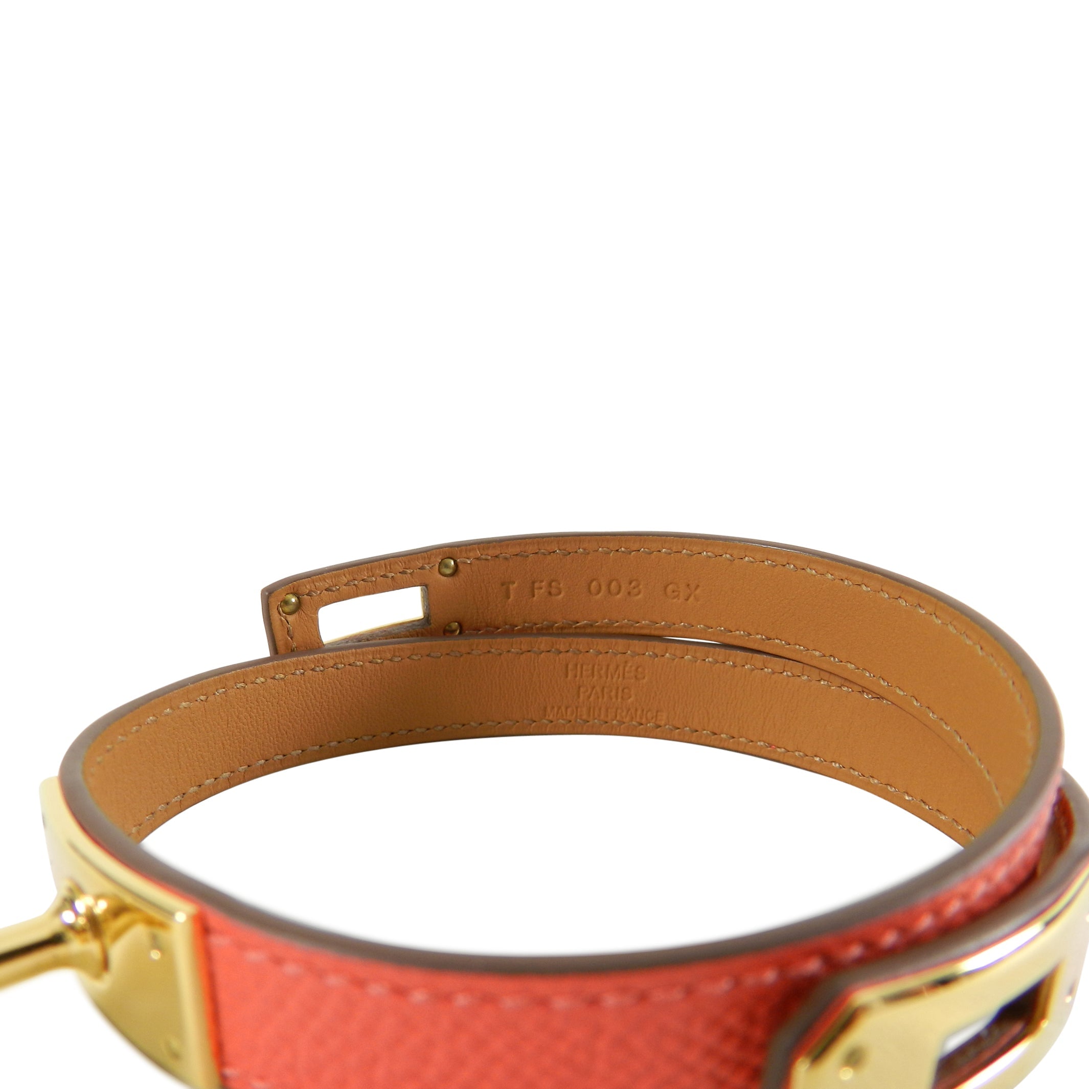 Hermes Kelly Double Tour Bracelet - Rose Jaipur