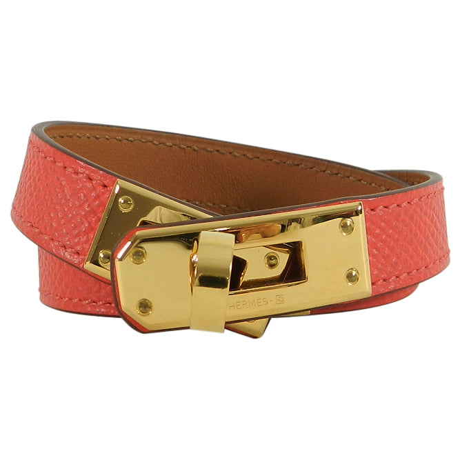 Hermes Kelly Double Tour Bracelet - Rose Jaipur